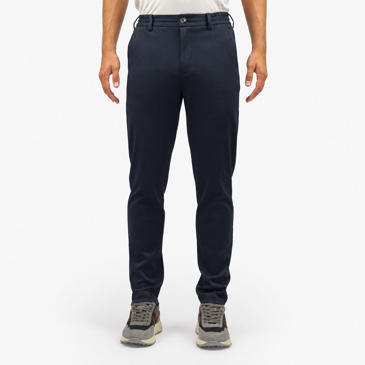 Valenza Pantalon Blauw | Supima Tapered Trousers