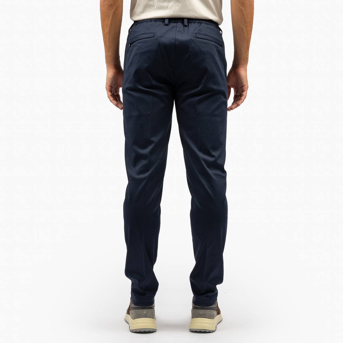 Valenza Pantalon Blauw | Supima Tapered Trousers