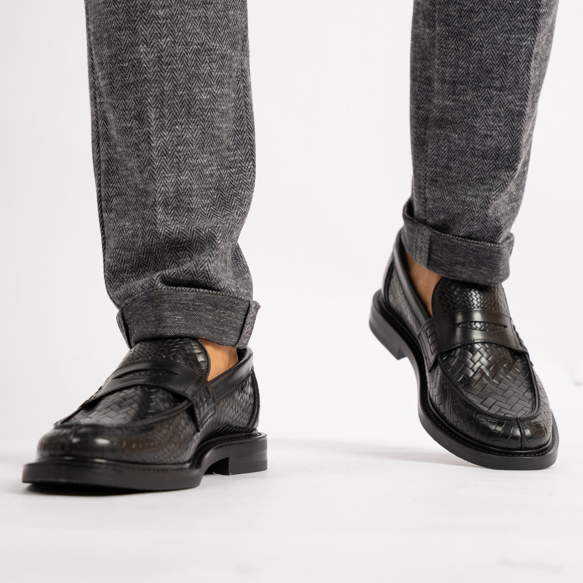 Mason's Chino Donkergrijs Visgraat | Torino Jog
