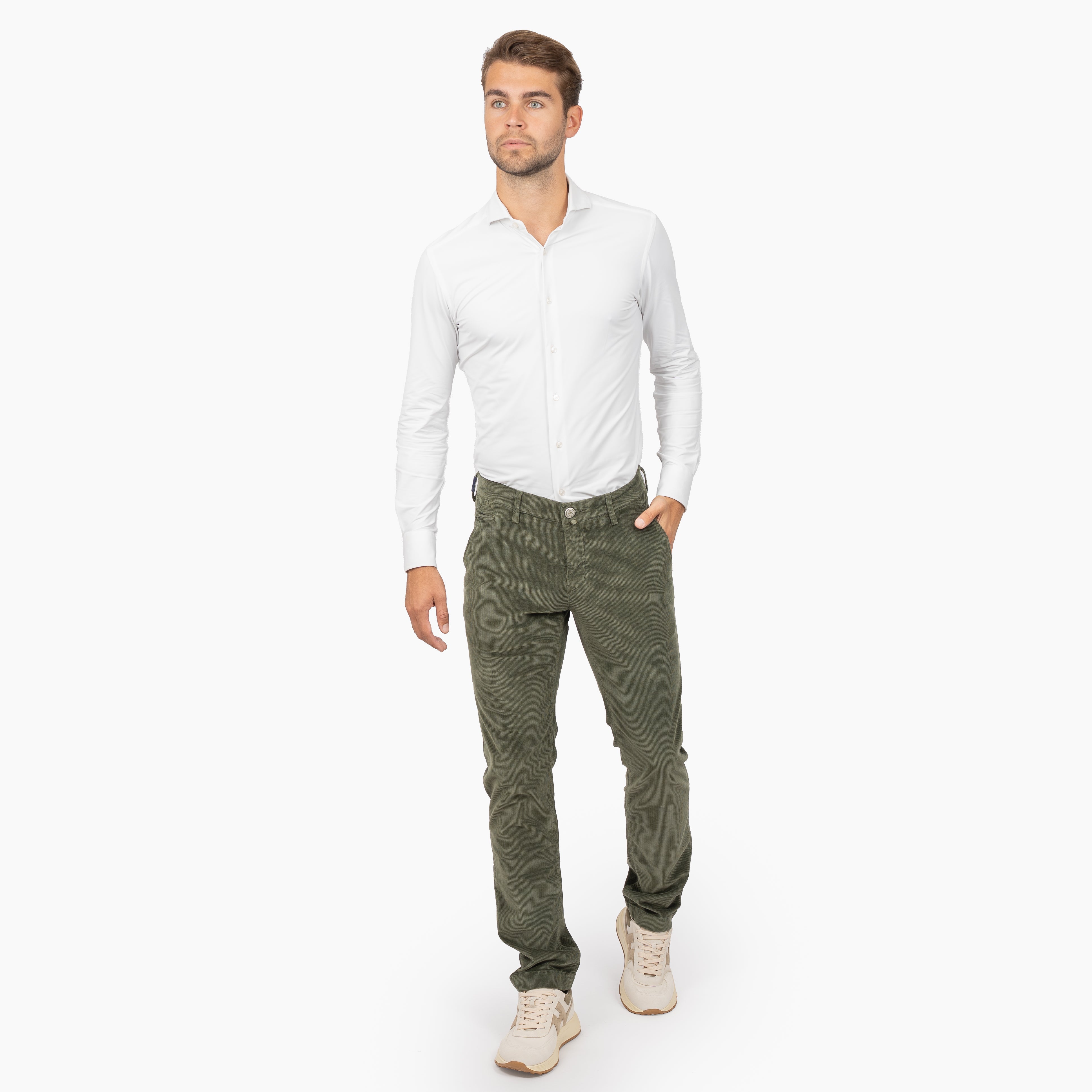 Jacob Cohen Chino Corduroy Groen | Bobby