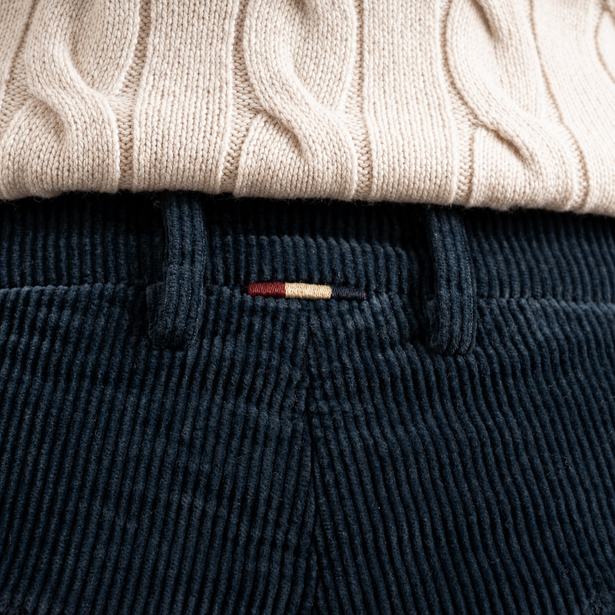 Mason's Chino Corduroy Blauw | Torino