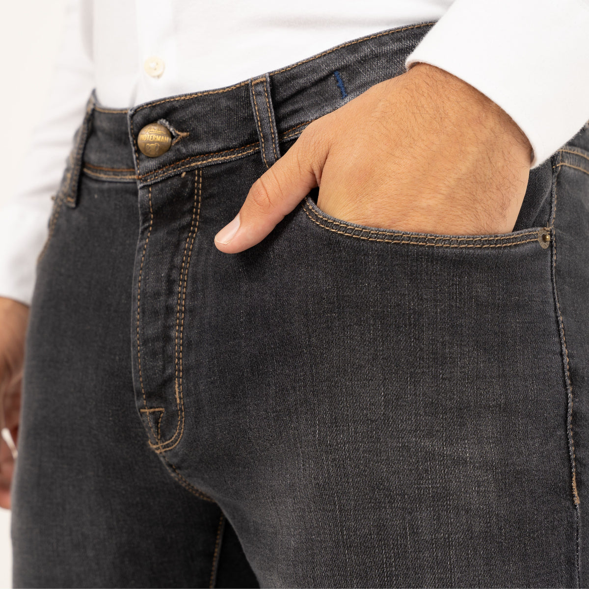 Atelier Noterman Jeans Donkergrijs | Slim Fit