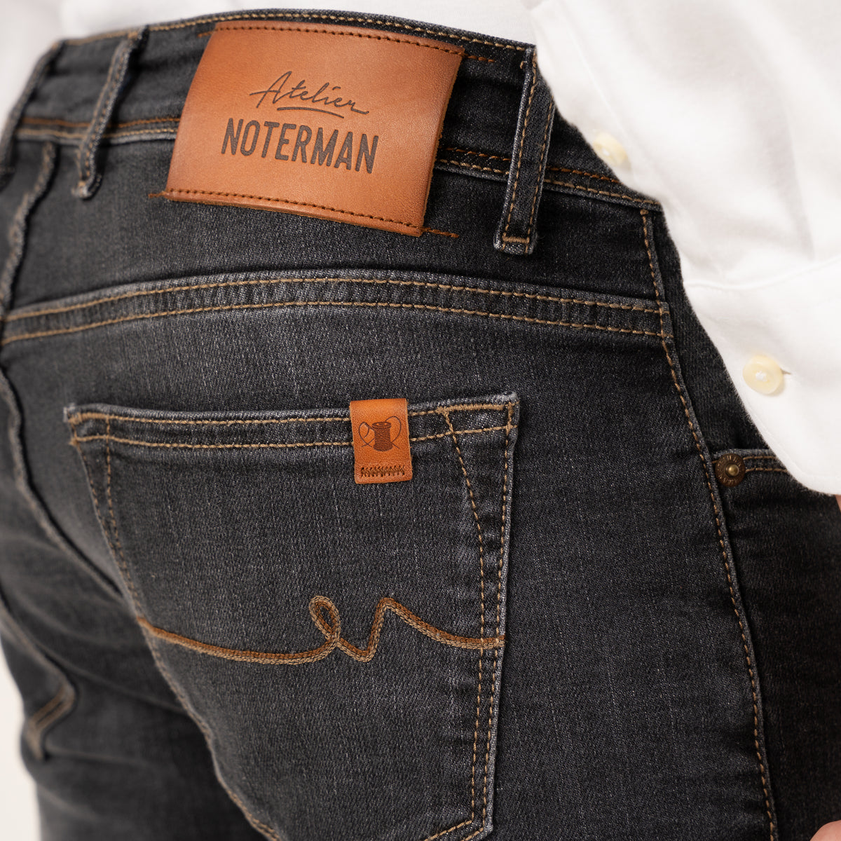 Atelier Noterman Jeans Donkergrijs | Slim Fit