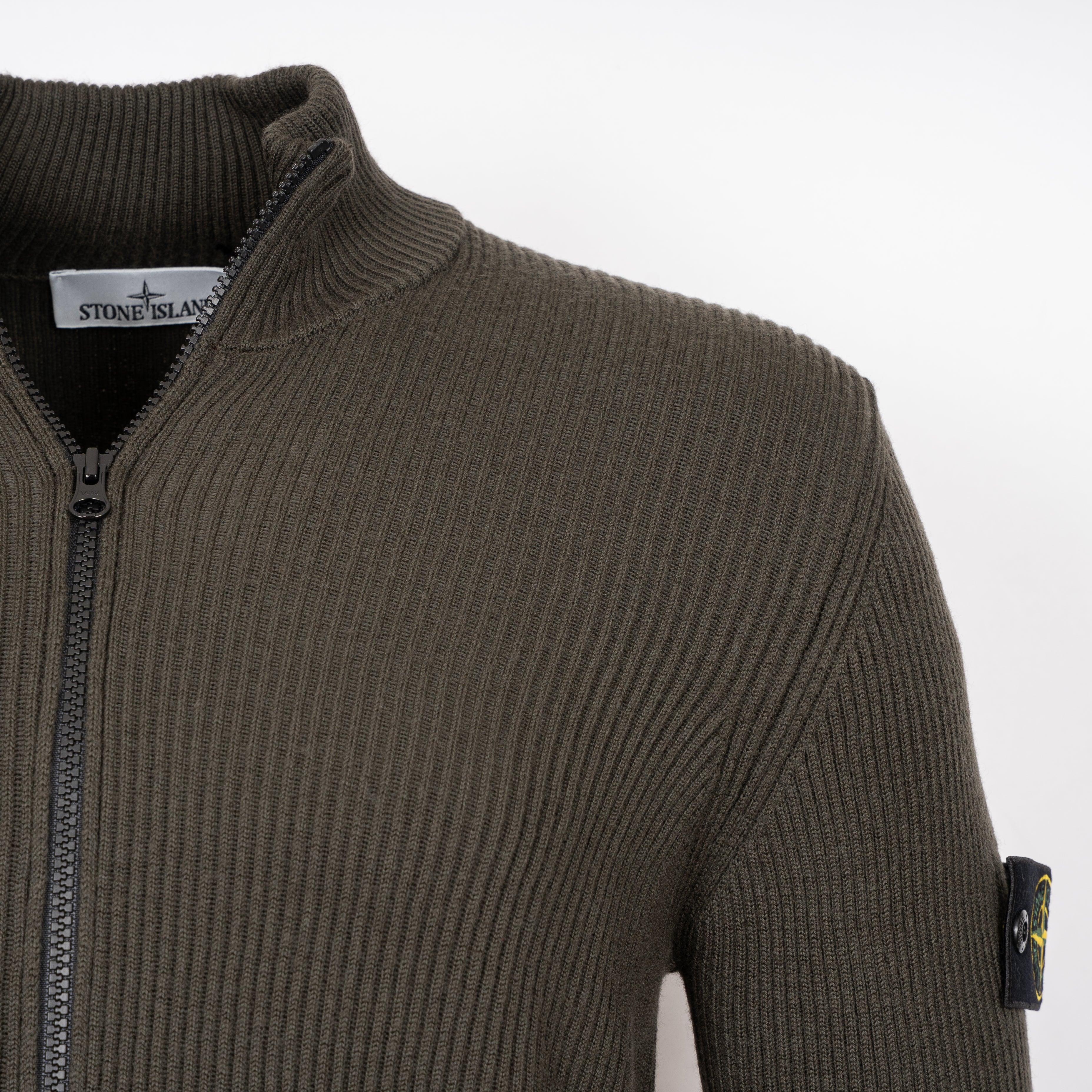 Stone Island Gebreid Vest Groen | Loose Fit RWS Wool