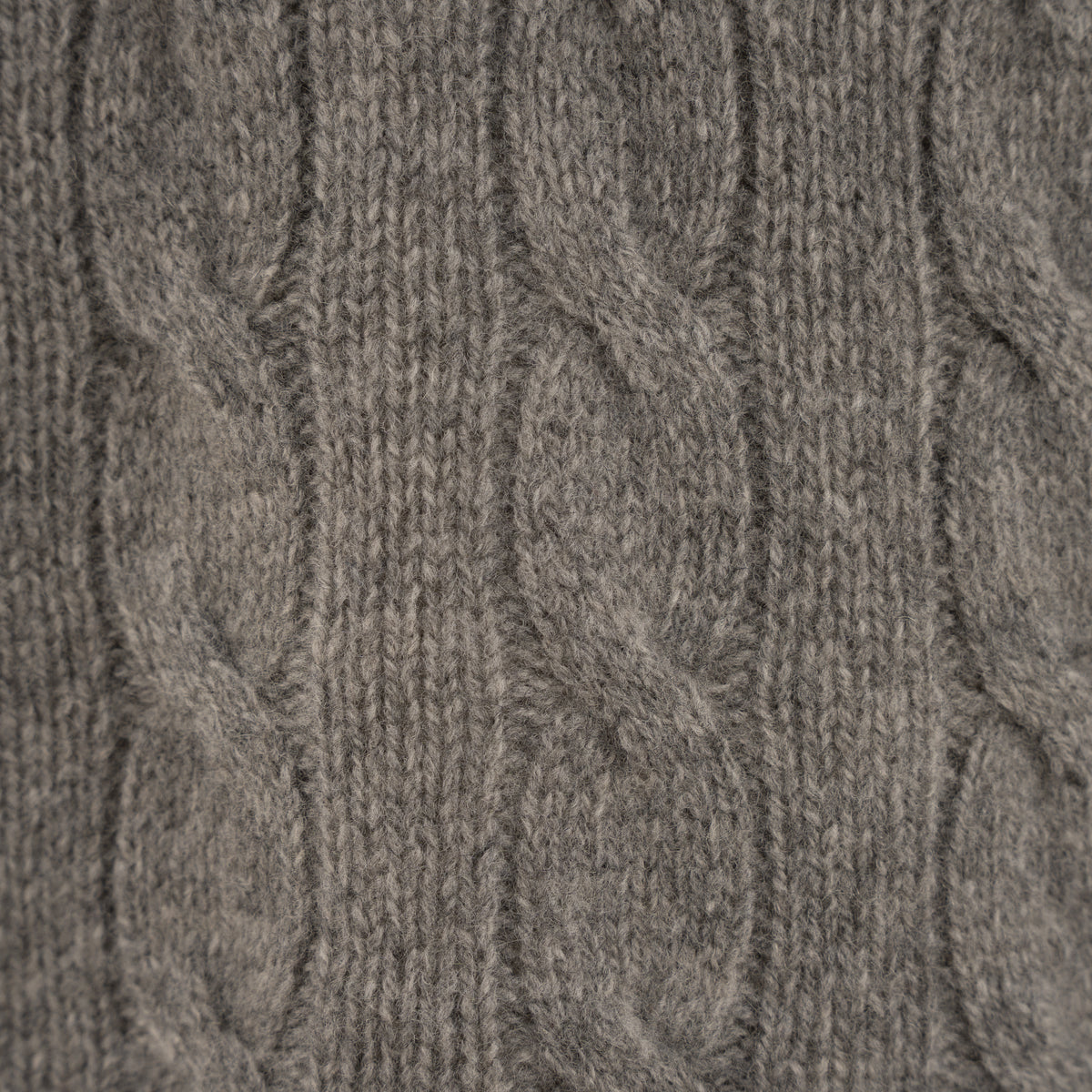 Ralph Lauren Gebreide Kabeltrui met Rits Grijs | Cable-Knit Cotton
