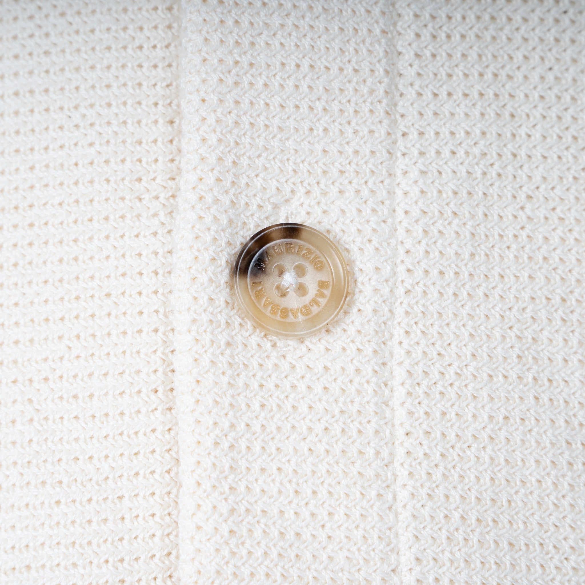 Maurizio Baldassari Knitted Overshirt Crème | Summer Stitch Blouson