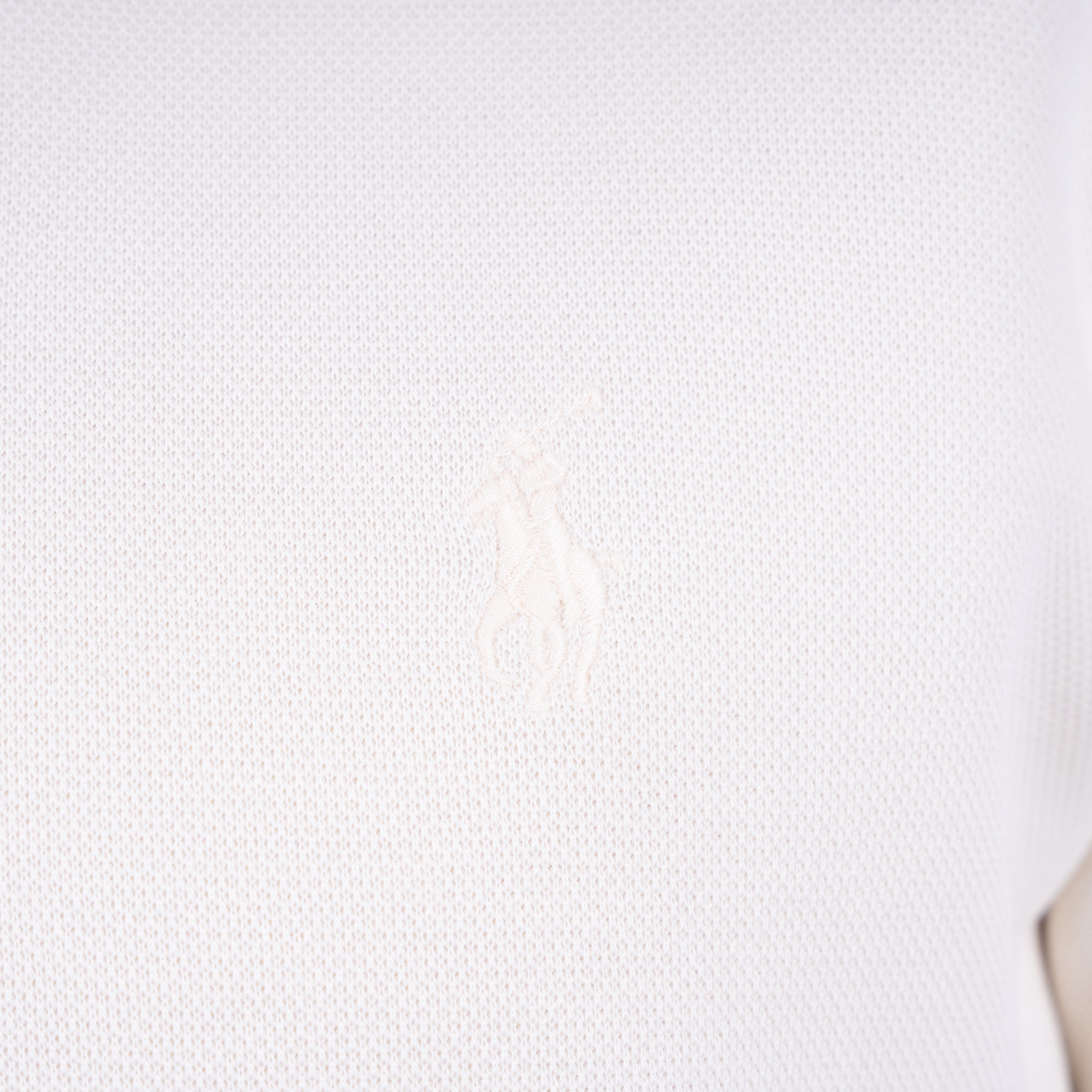 Ralph Lauren Gebreide Trui met Rits Crème | Double-Knit