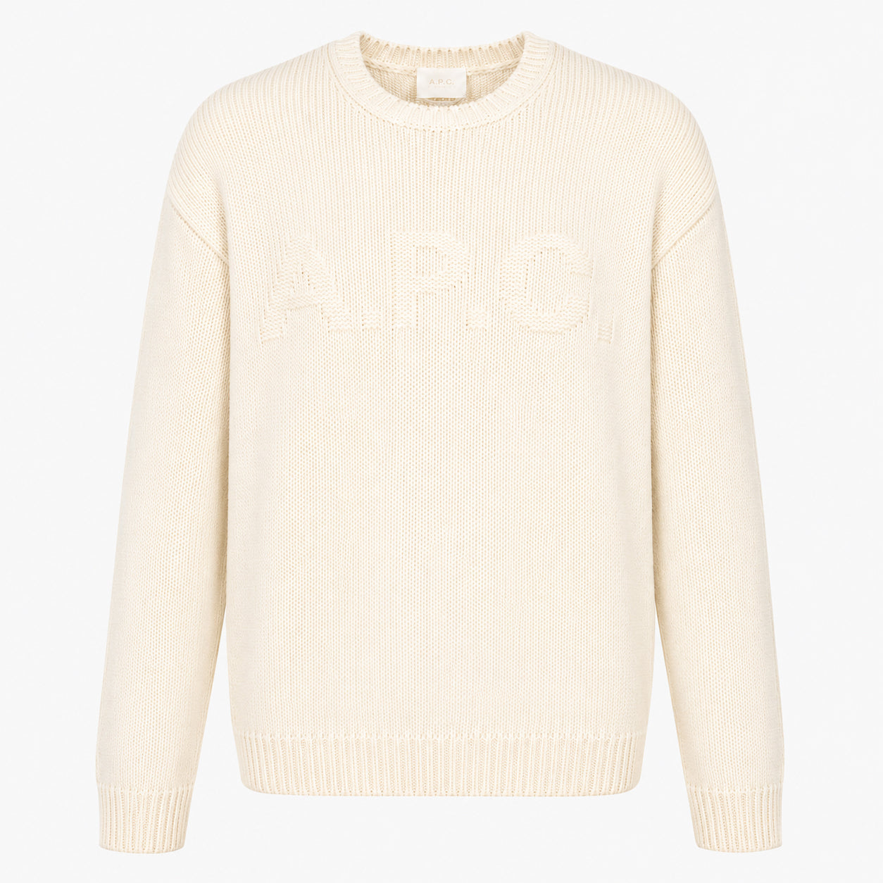 A.P.C. Gebreide Trui Crème | Pull George