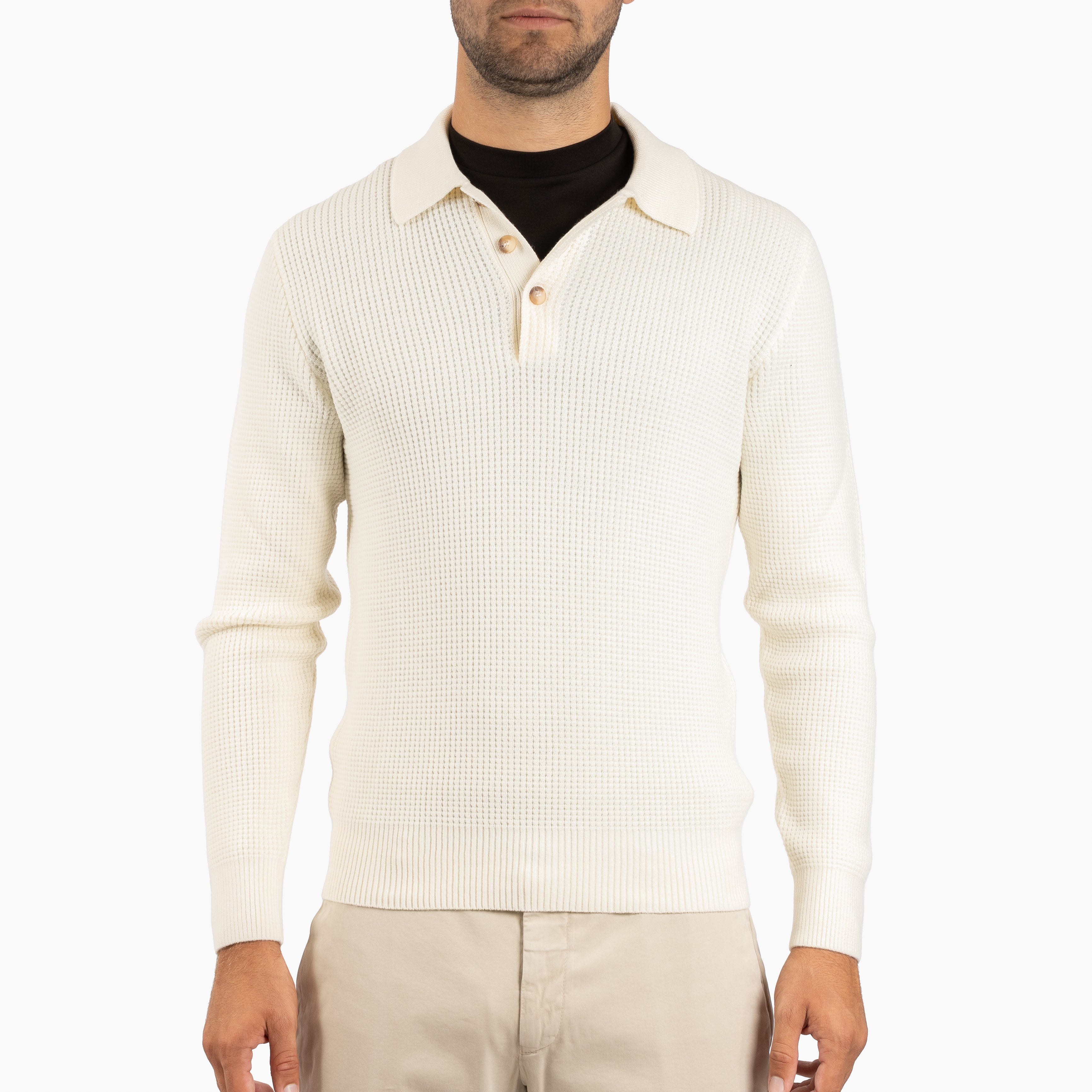 Gran Sasso Gebreide Polotrui Crème | Extrafine Merino