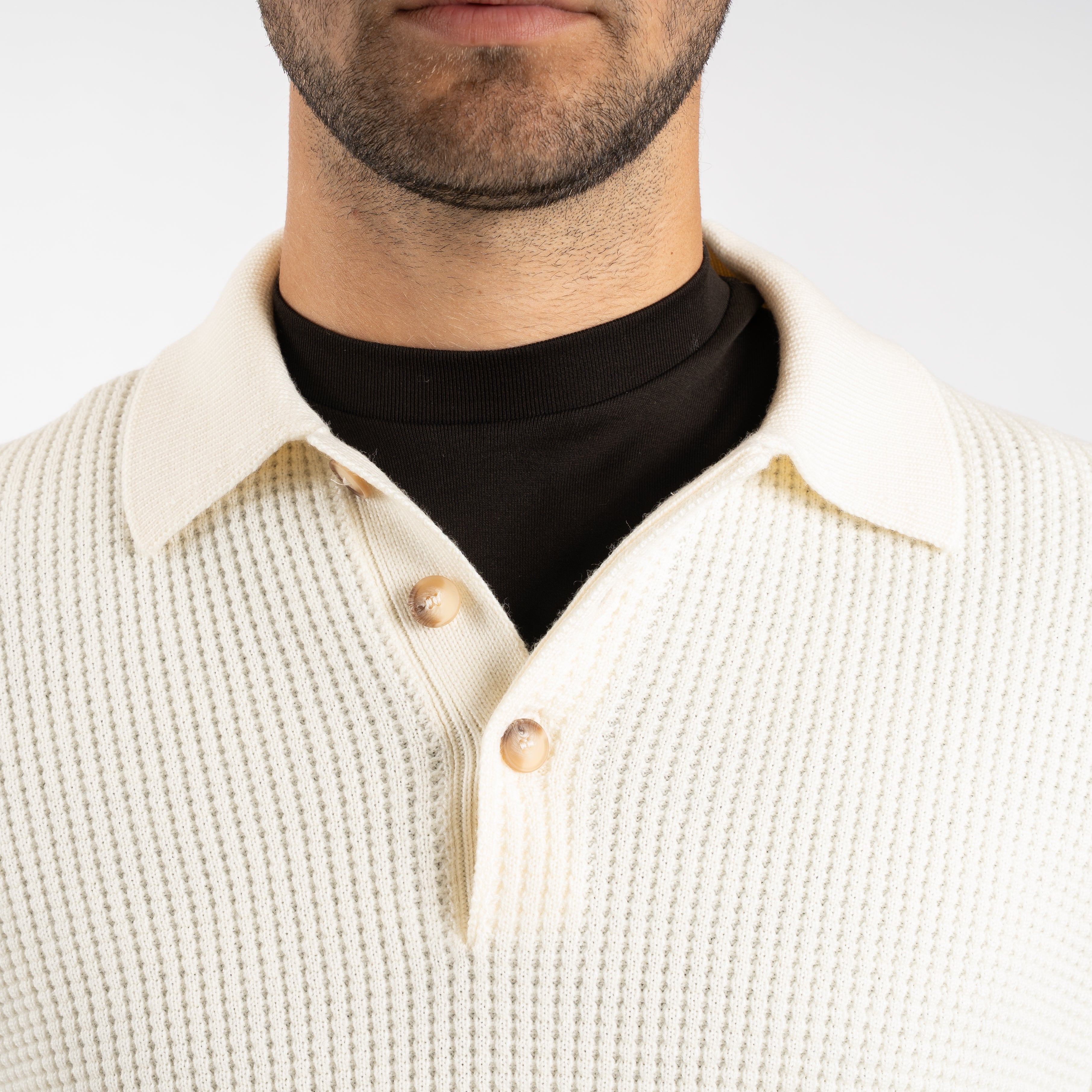 Gran Sasso Gebreide Polotrui Crème | Extrafine Merino