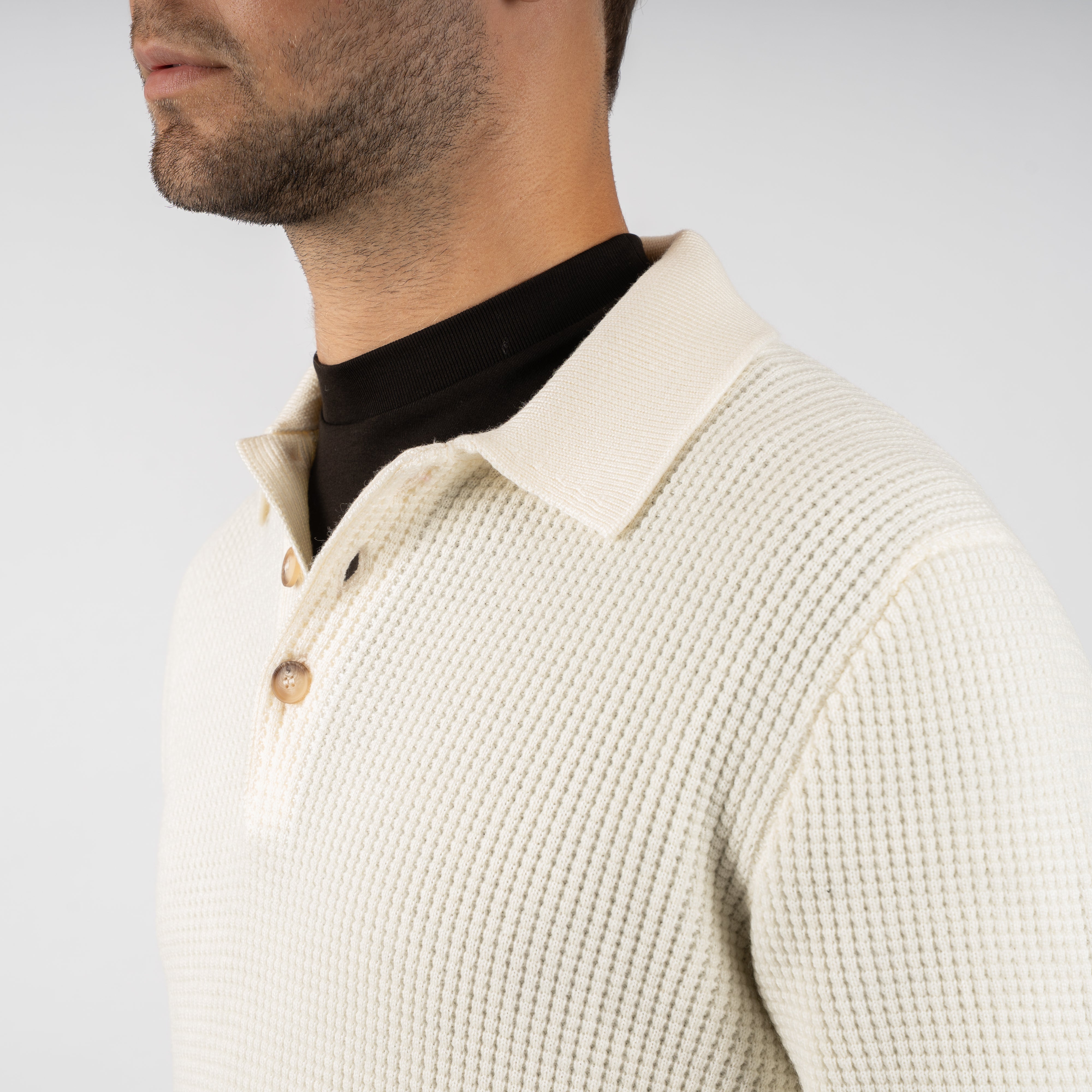Gran Sasso Gebreide Polotrui Crème | Extrafine Merino