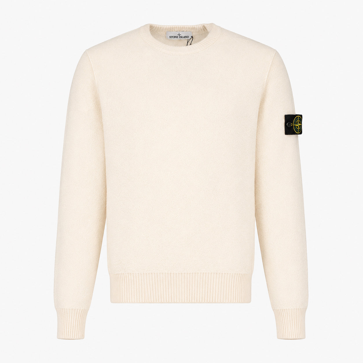 Stone Island Gebreide Trui Crème | Loose Fit Stretch RWS Wool
