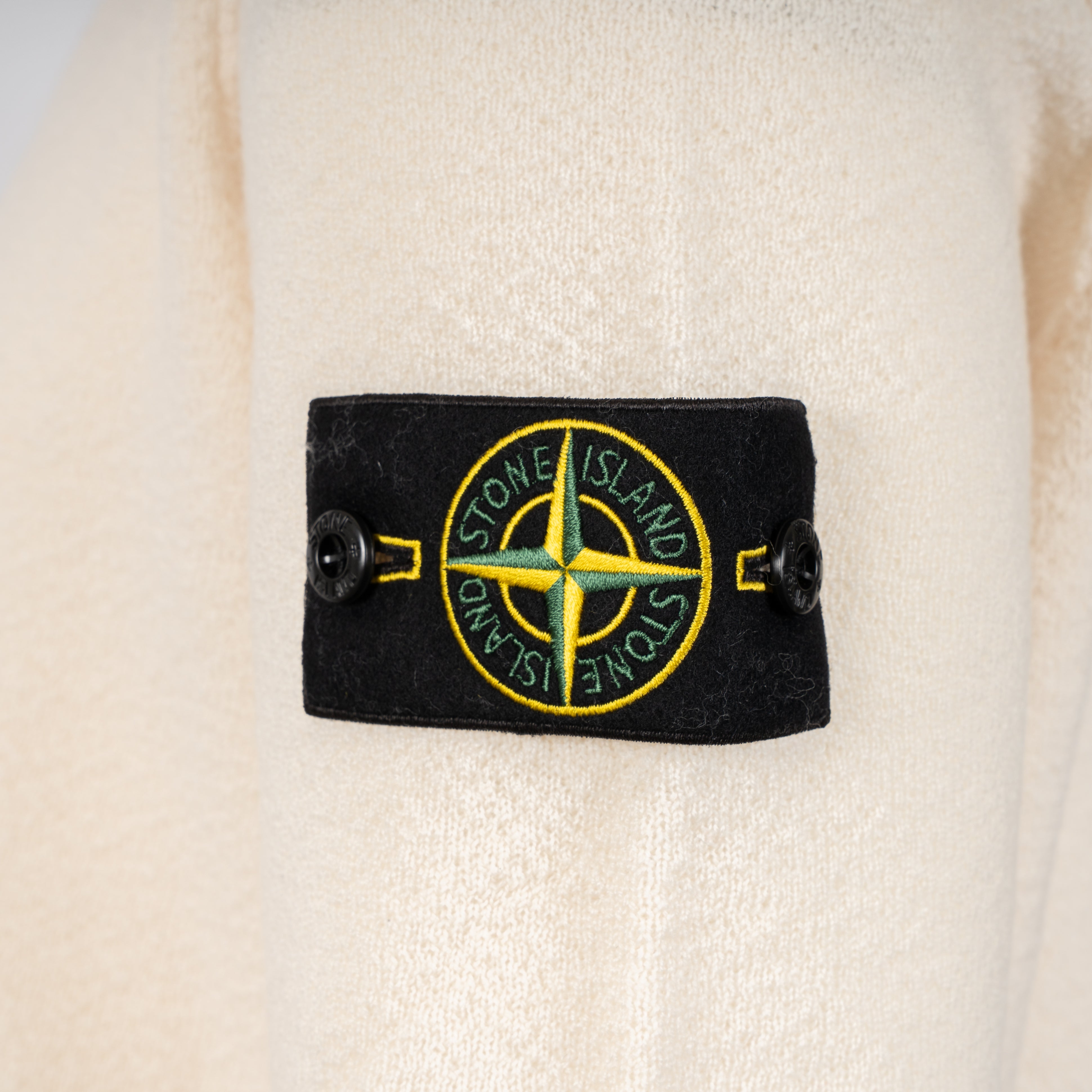 Stone Island Gebreide Trui Crème | Loose Fit Stretch RWS Wool