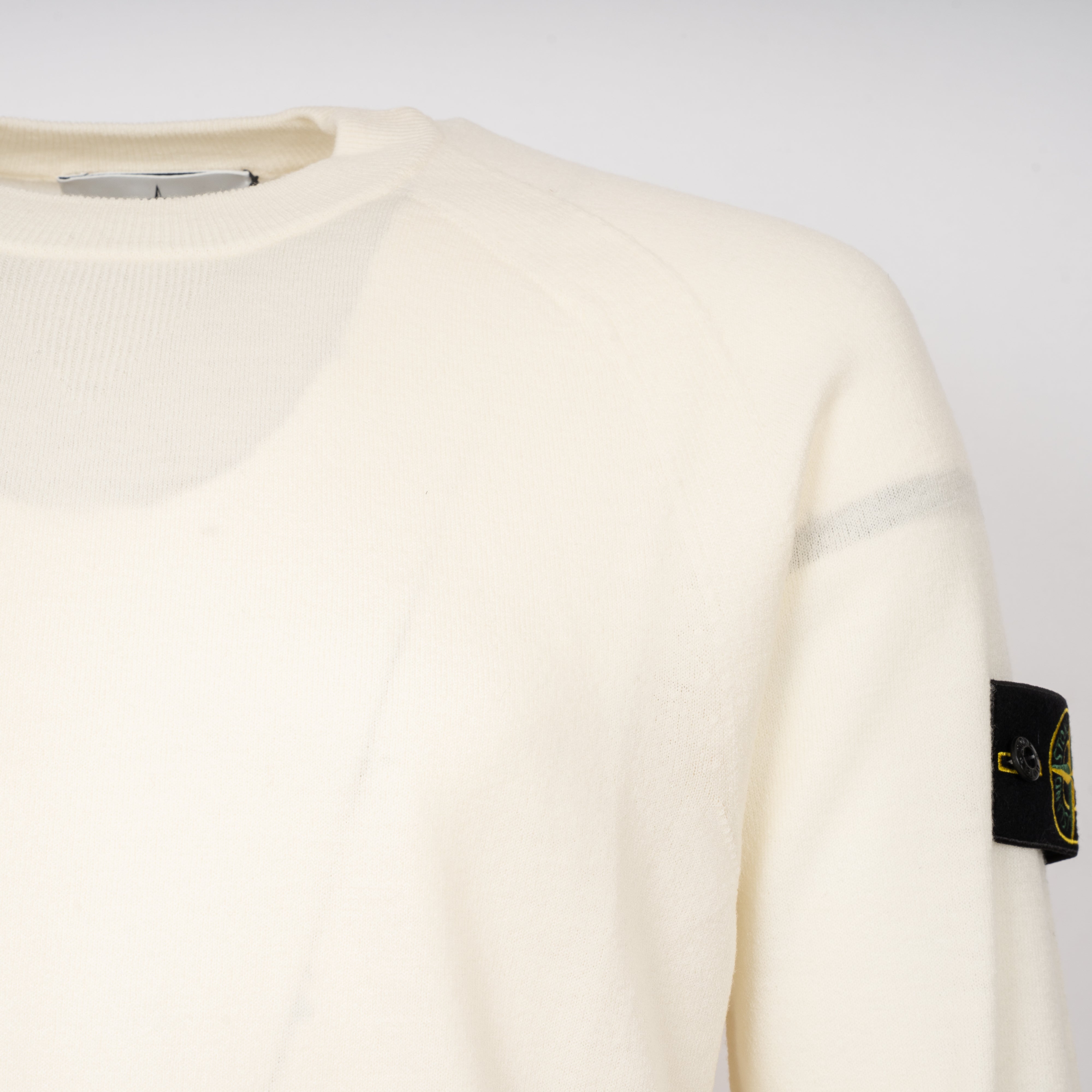 Stone Island Gebreide Trui Crème | Loose Fit Stretch RWS Wool