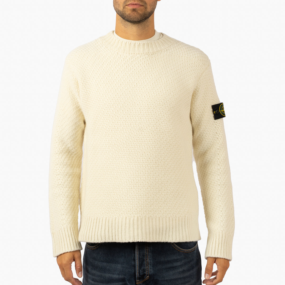 Stone Island Gebreide Trui Off-White | Lambswool