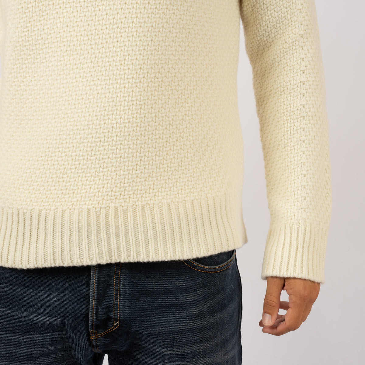 Stone Island Gebreide Trui Off-White | Lambswool