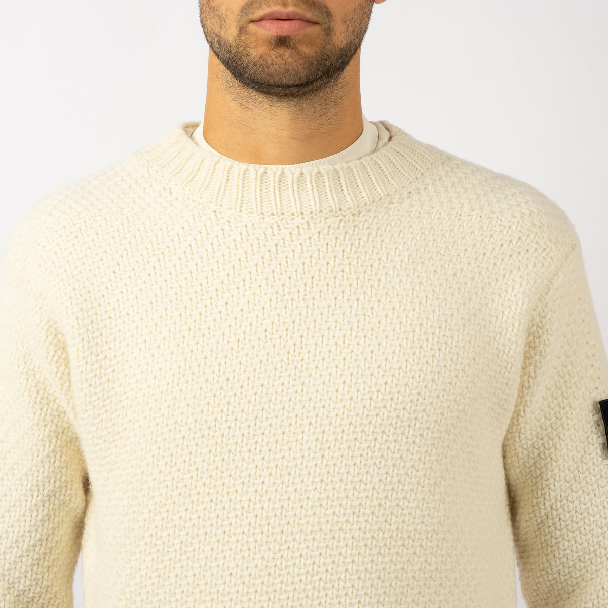Stone Island Gebreide Trui Off-White | Lambswool