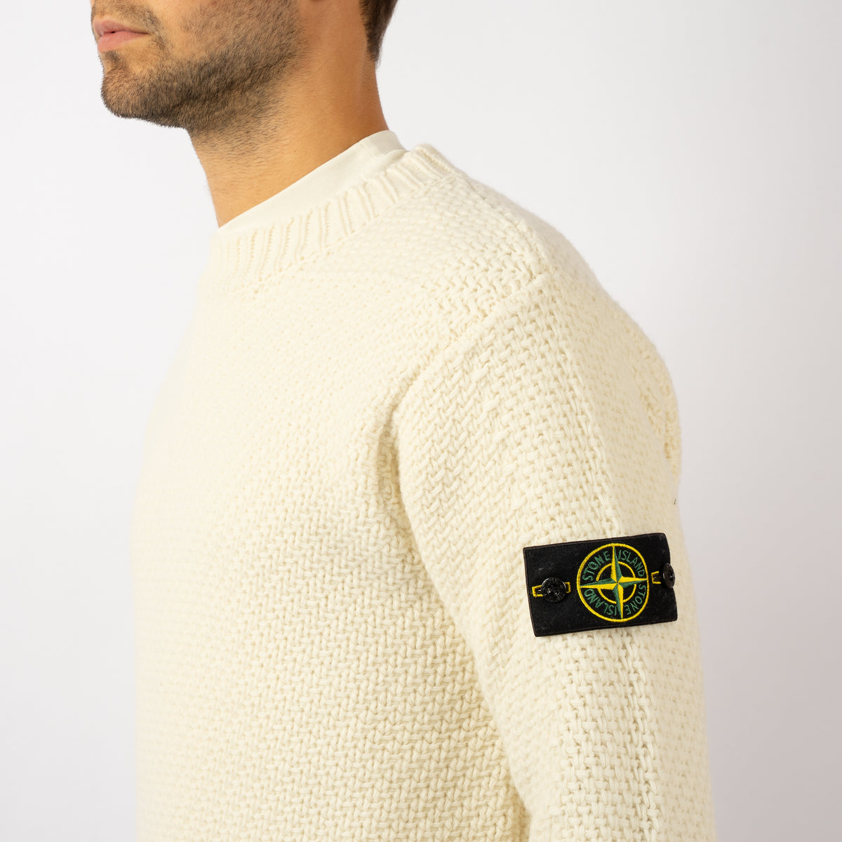 Stone Island Gebreide Trui Off-White | Lambswool
