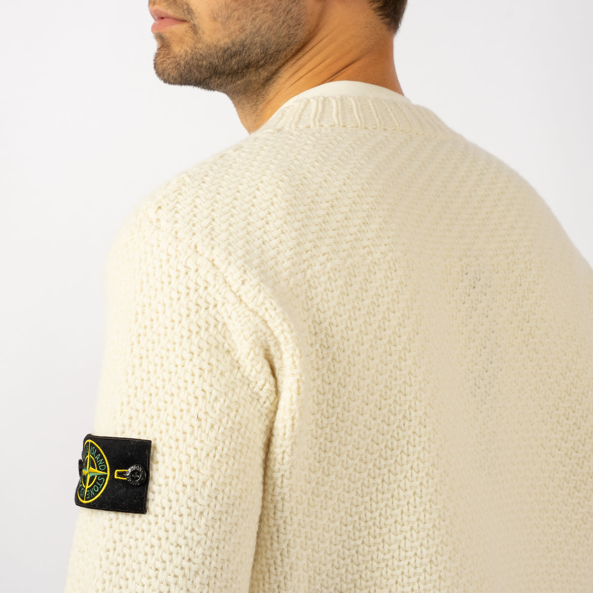 Stone Island Gebreide Trui Off-White | Lambswool