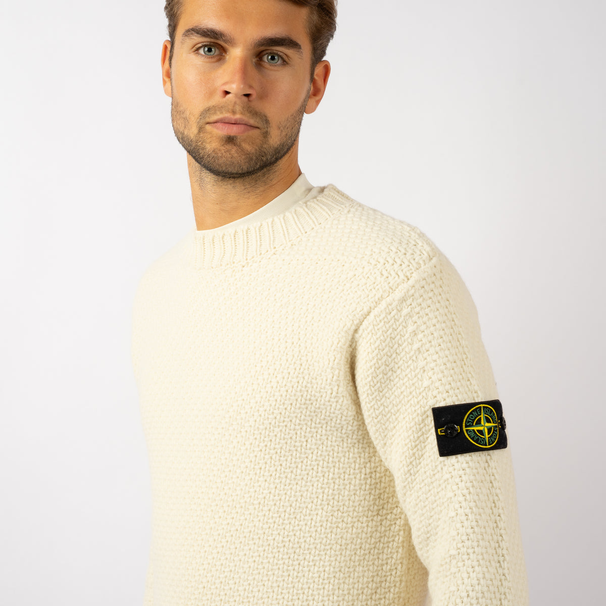 Stone Island Gebreide Trui Off-White | Lambswool