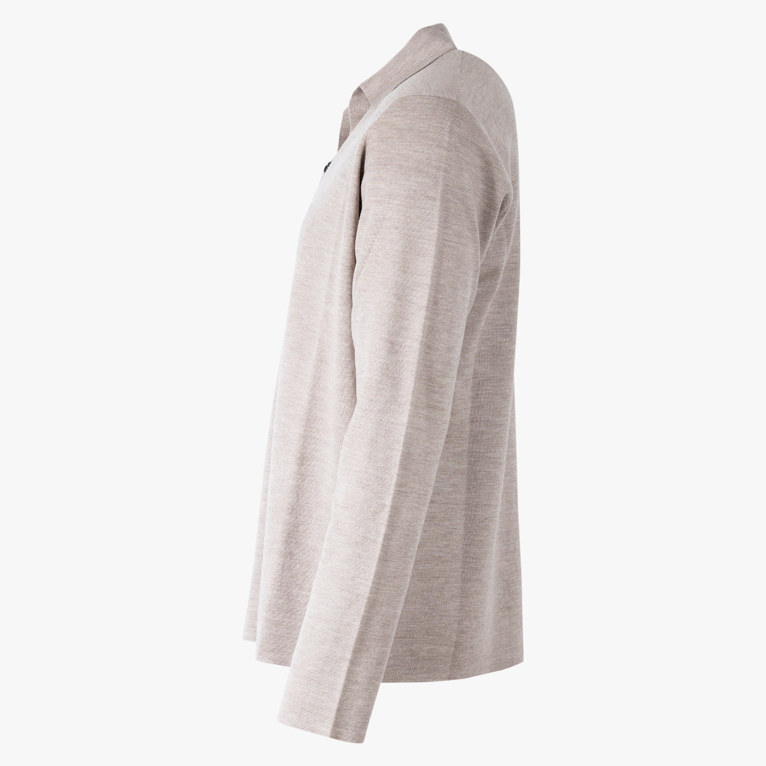 Maurizio Baldassari Gebreid Overshirt Beige | Milano High Tech Knit