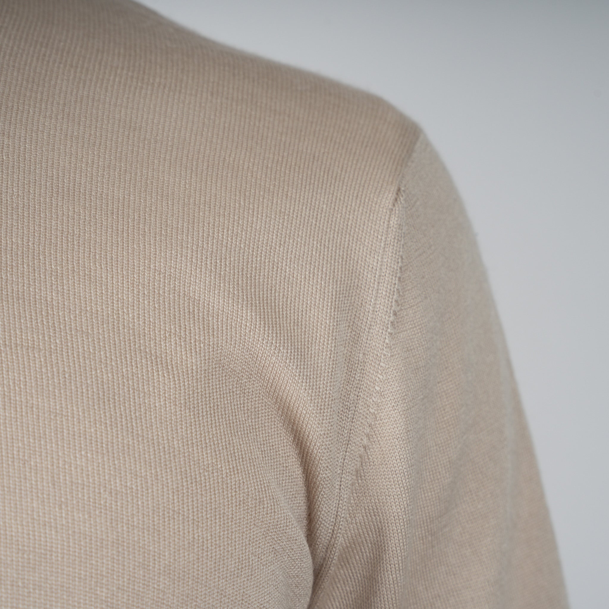 Gran Sasso Gebreide Trui Ronde Hals Beige | Cashmere-Lana-Seta