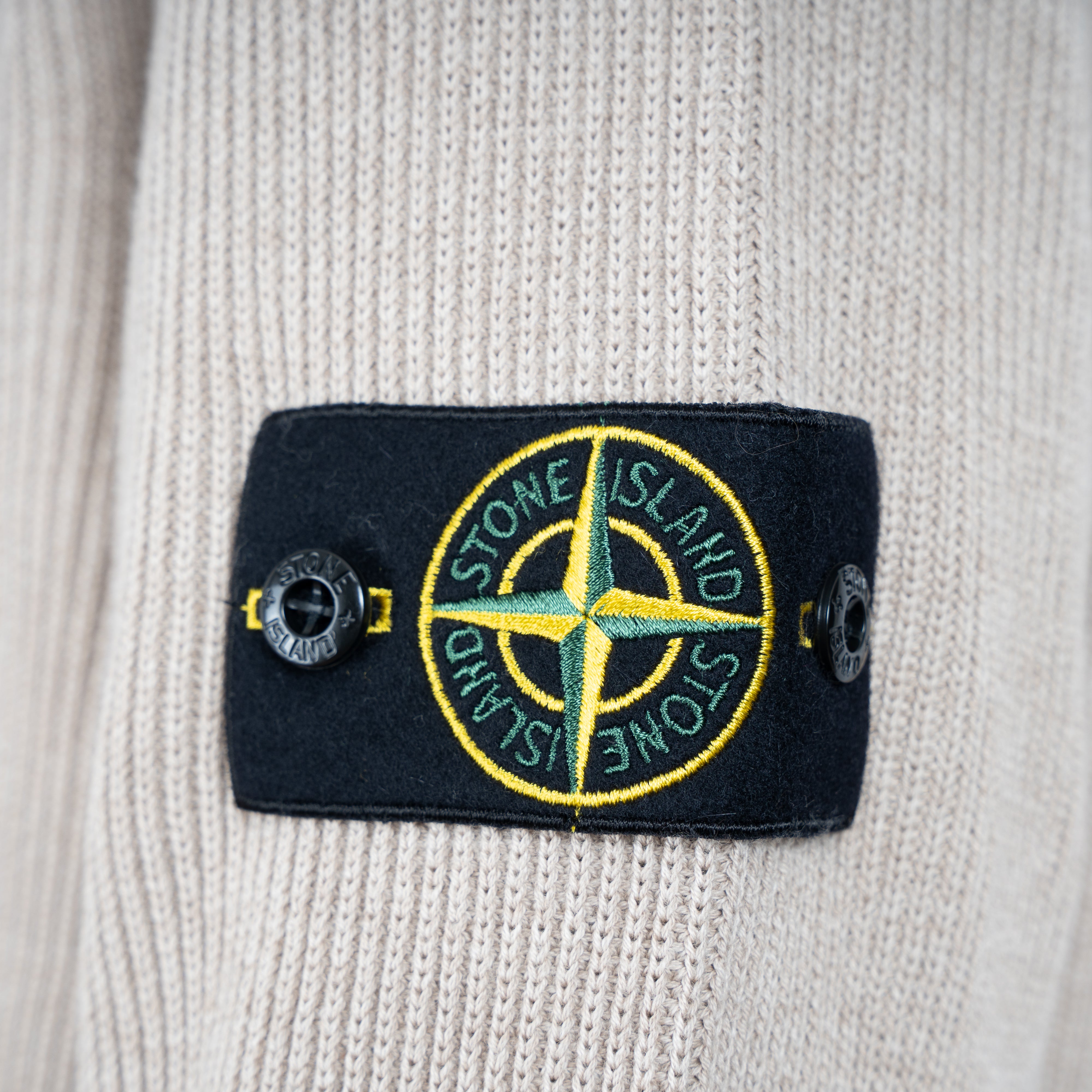 Stone Island Gebreide Trui Ronde Hals Beige | Soft Organic Cotton