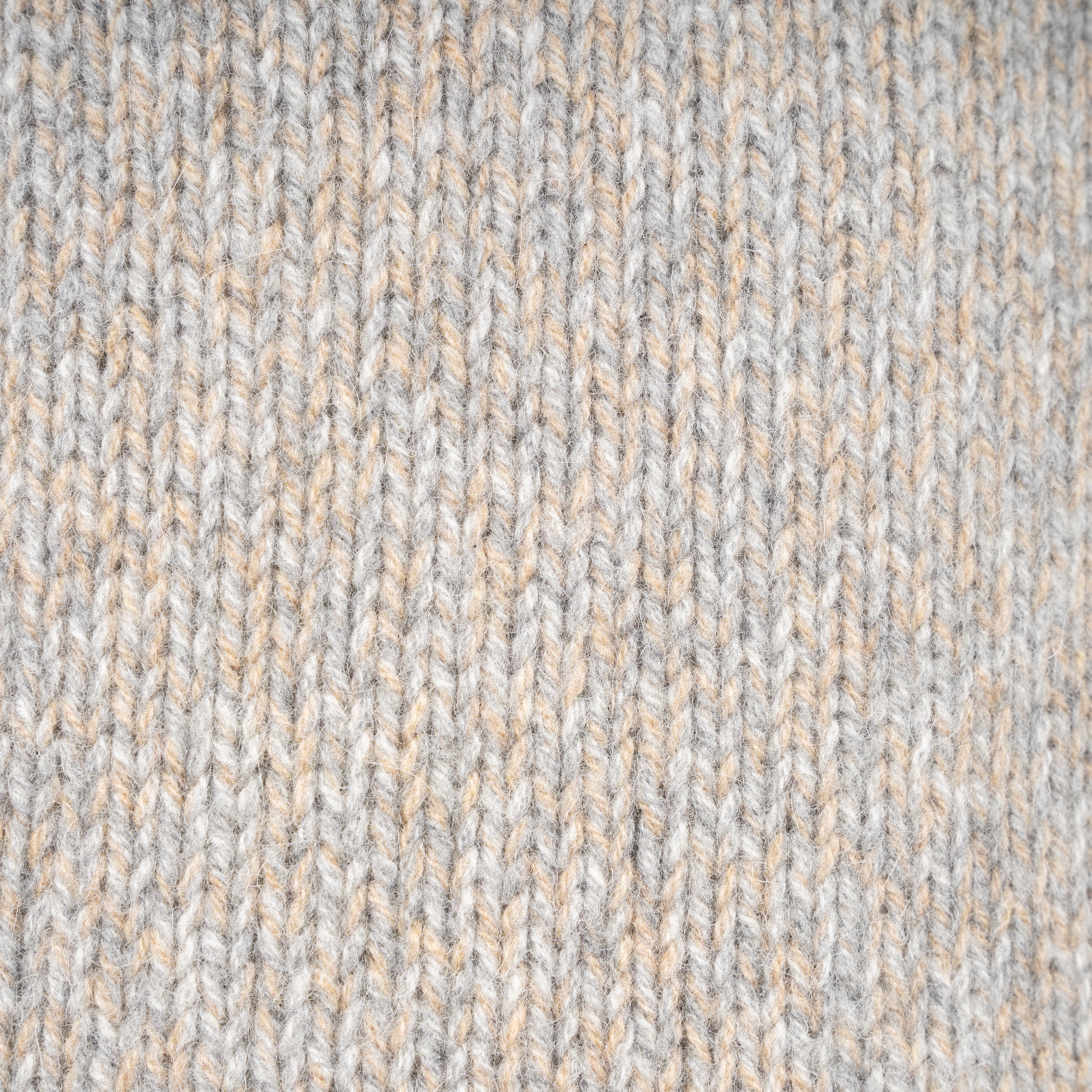 Fedeli Gebreide Turtleneck Trui Beige & Grijs | Onda Baby Alpaca