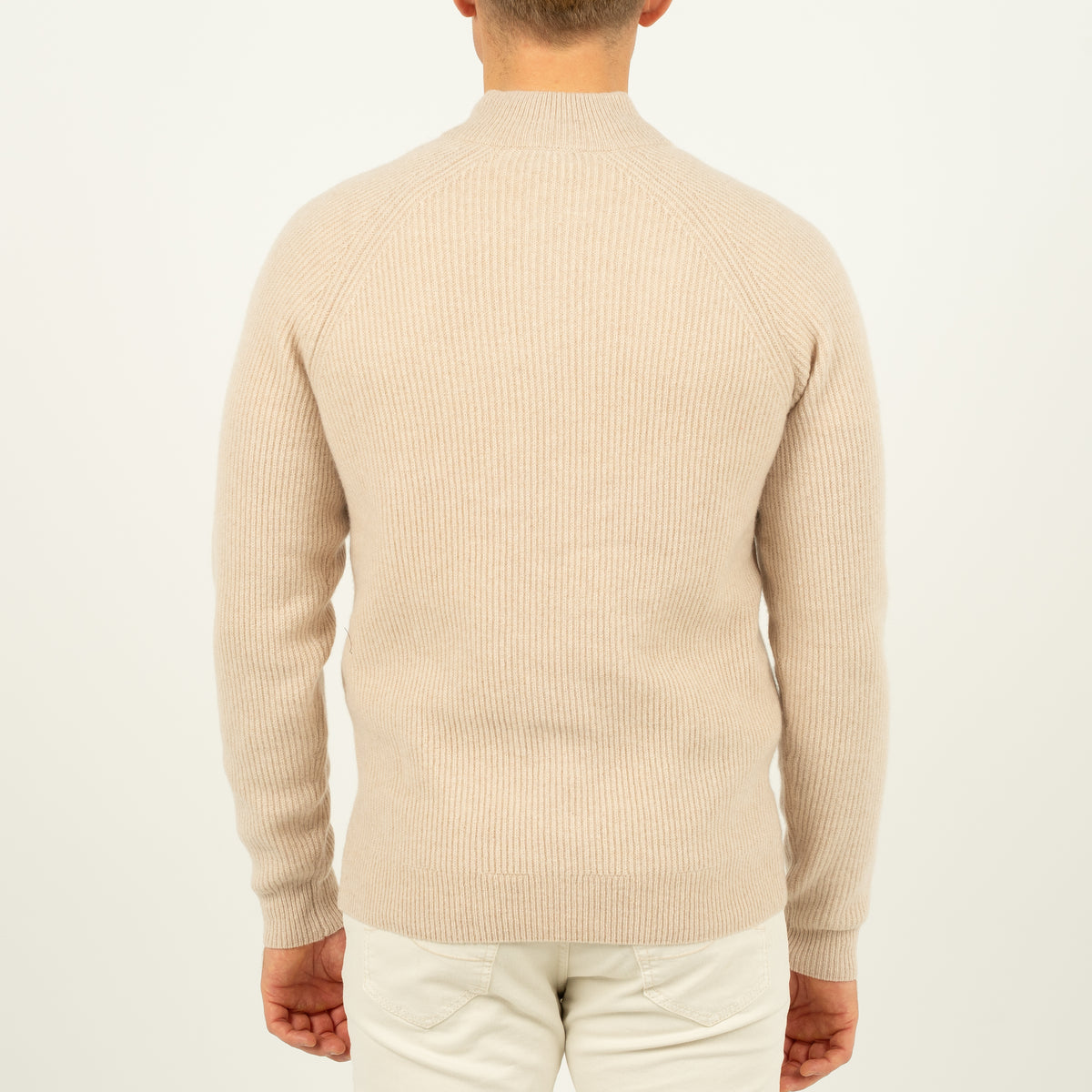 SEVEN DIALS Gebreide Trui met Rits Beige | Saigon