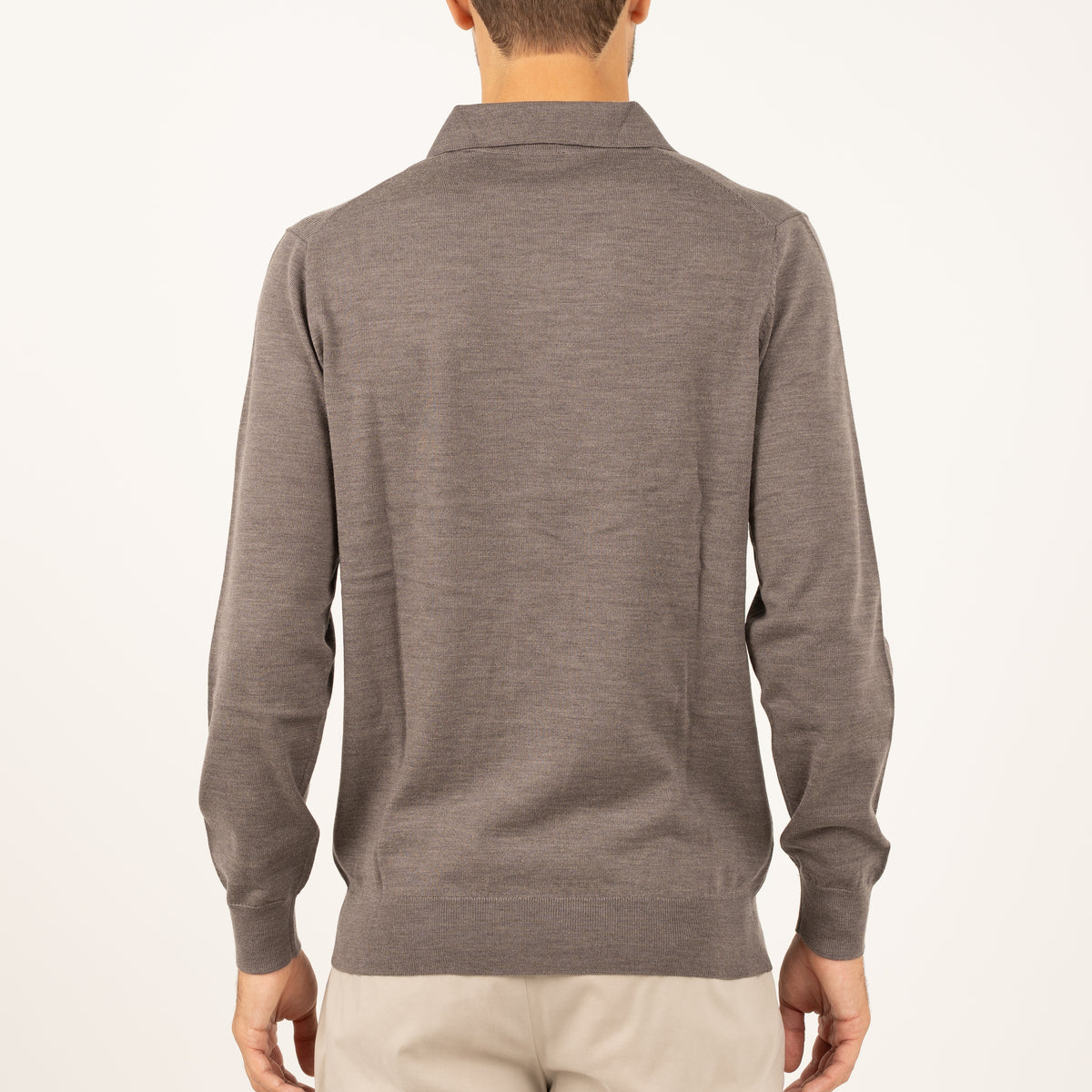 SEVEN DIALS Gebreide Buttonless Polotrui Taupe | Wyot