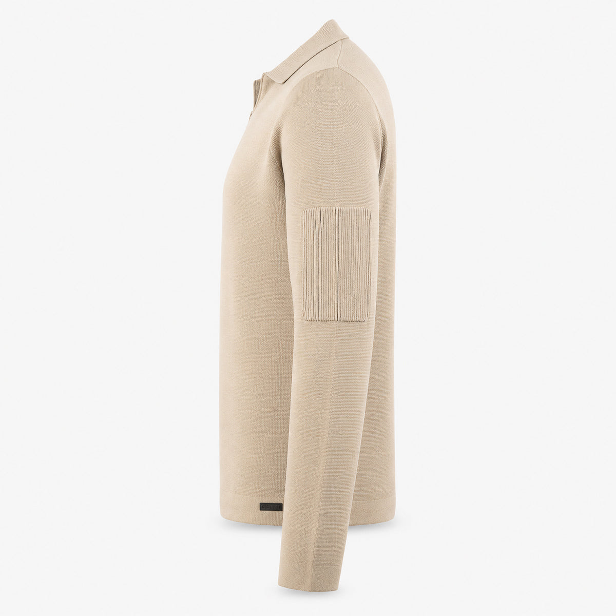 Genti Polo Lange Mouw met Rits Beige | Cool Dry