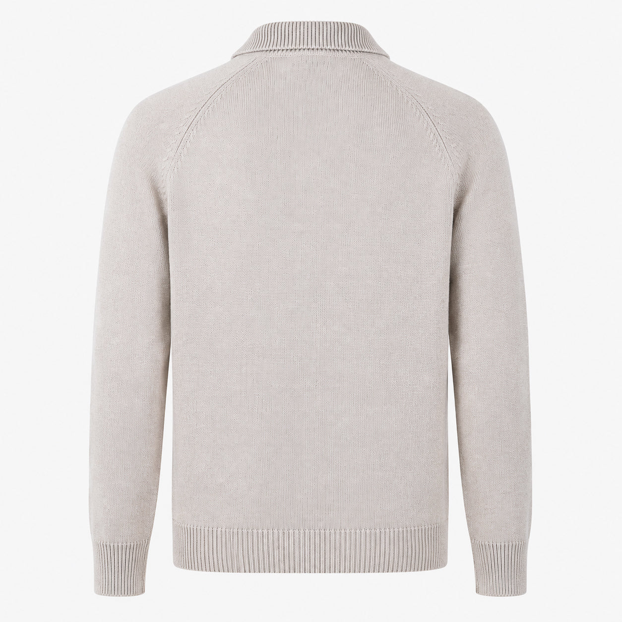 Genti Gebreide Trui met Rits Beige | Cotton