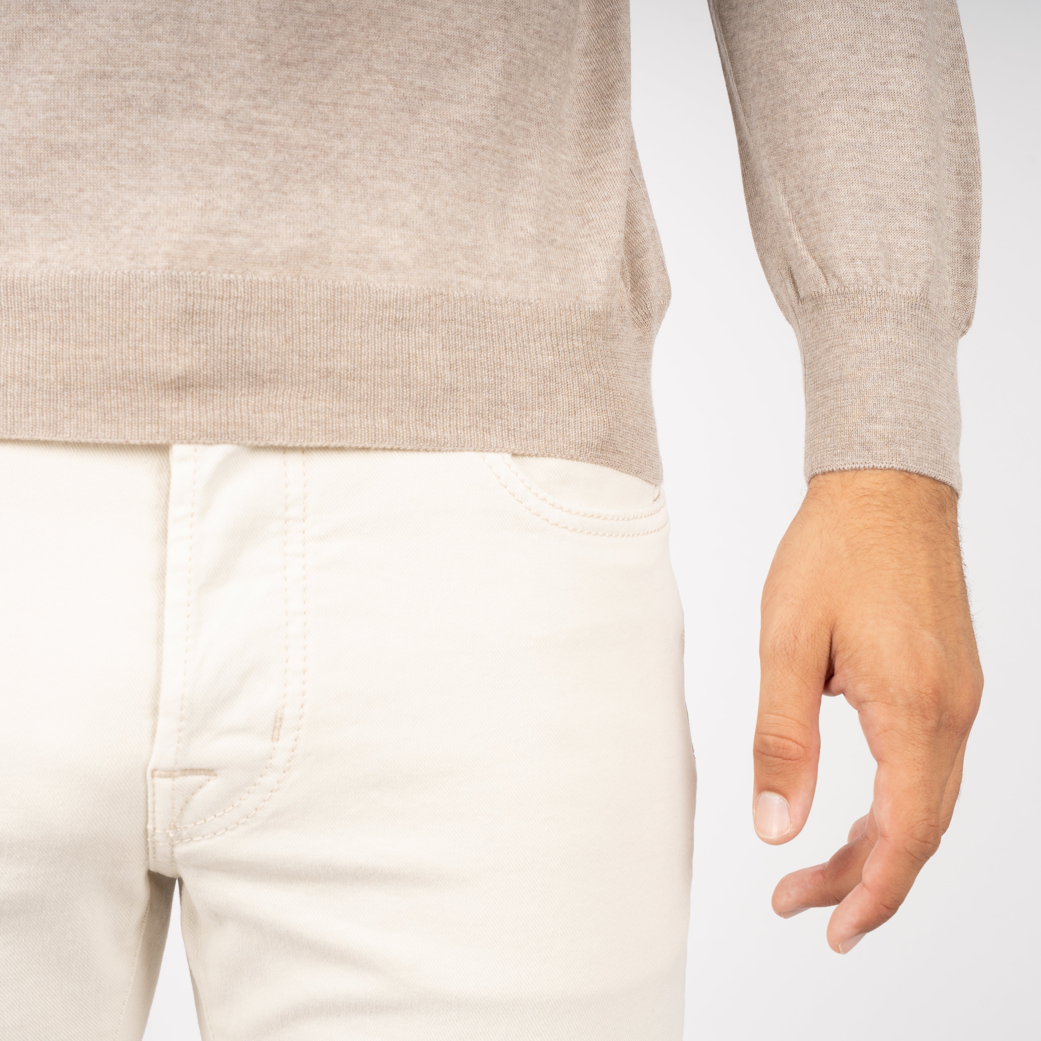 Gran Sasso Gebreide Turtleneck Trui Beige | Extrafine Merino