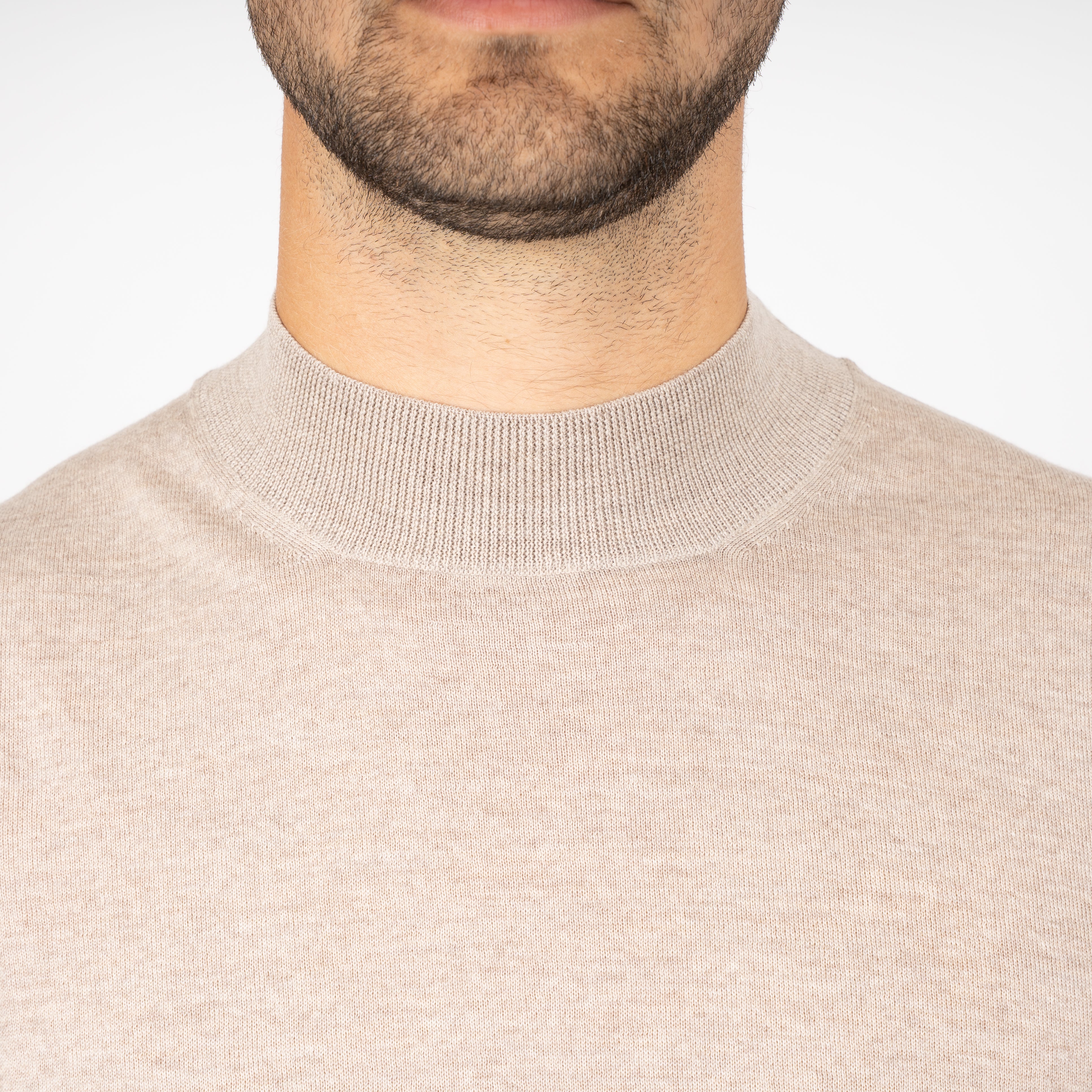 Gran Sasso Gebreide Turtleneck Trui Beige | Extrafine Merino