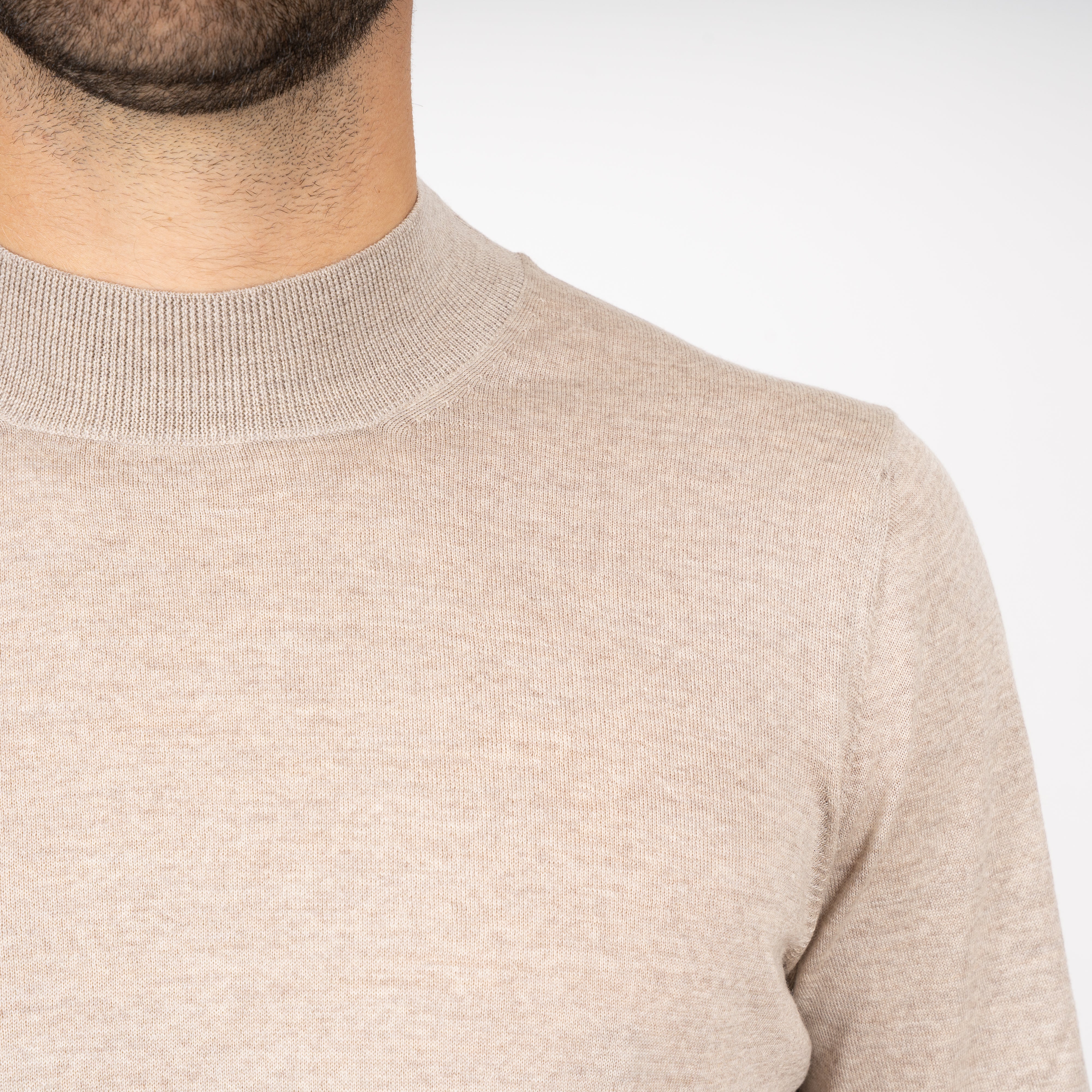 Gran Sasso Gebreide Turtleneck Trui Beige | Extrafine Merino