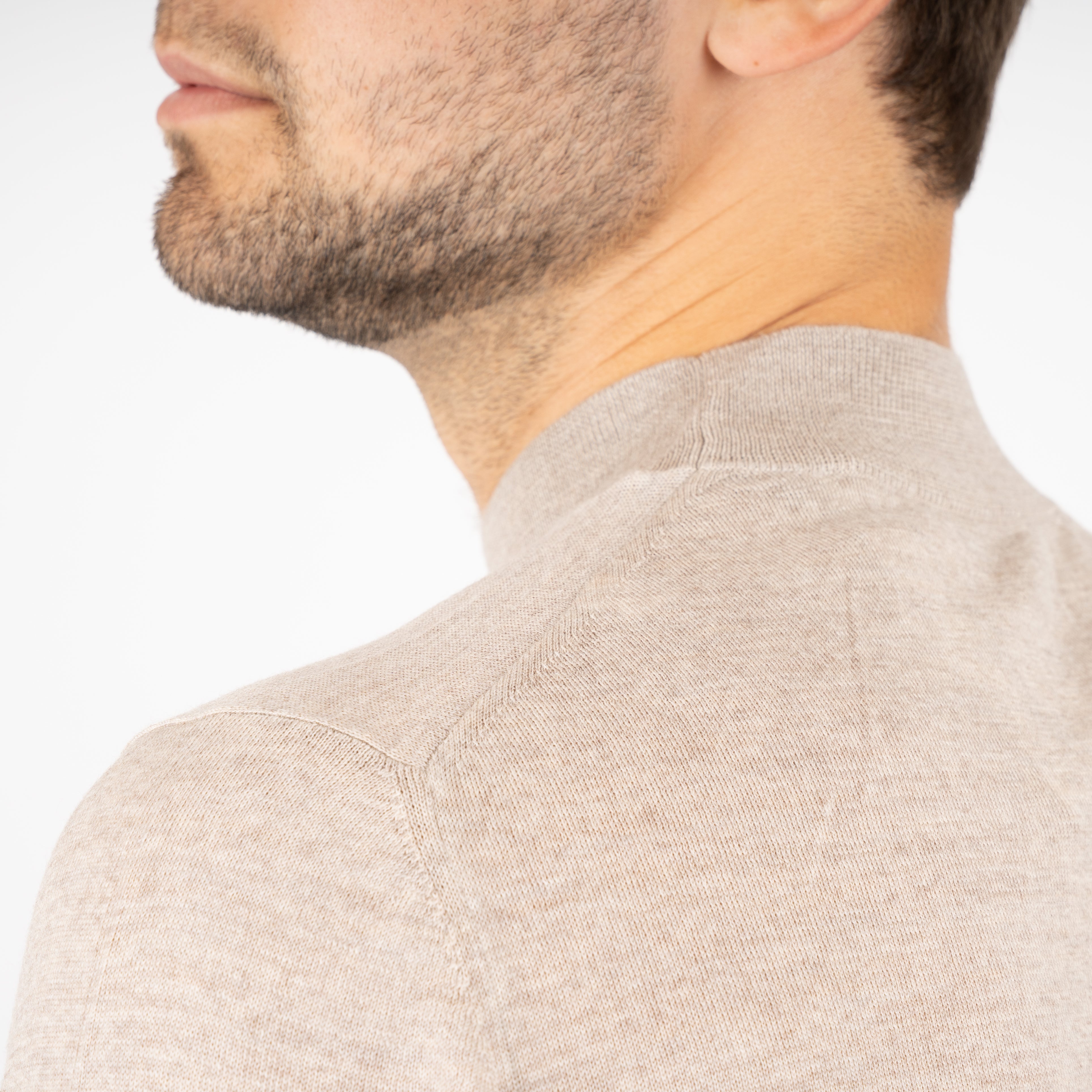 Gran Sasso Gebreide Turtleneck Trui Beige | Extrafine Merino