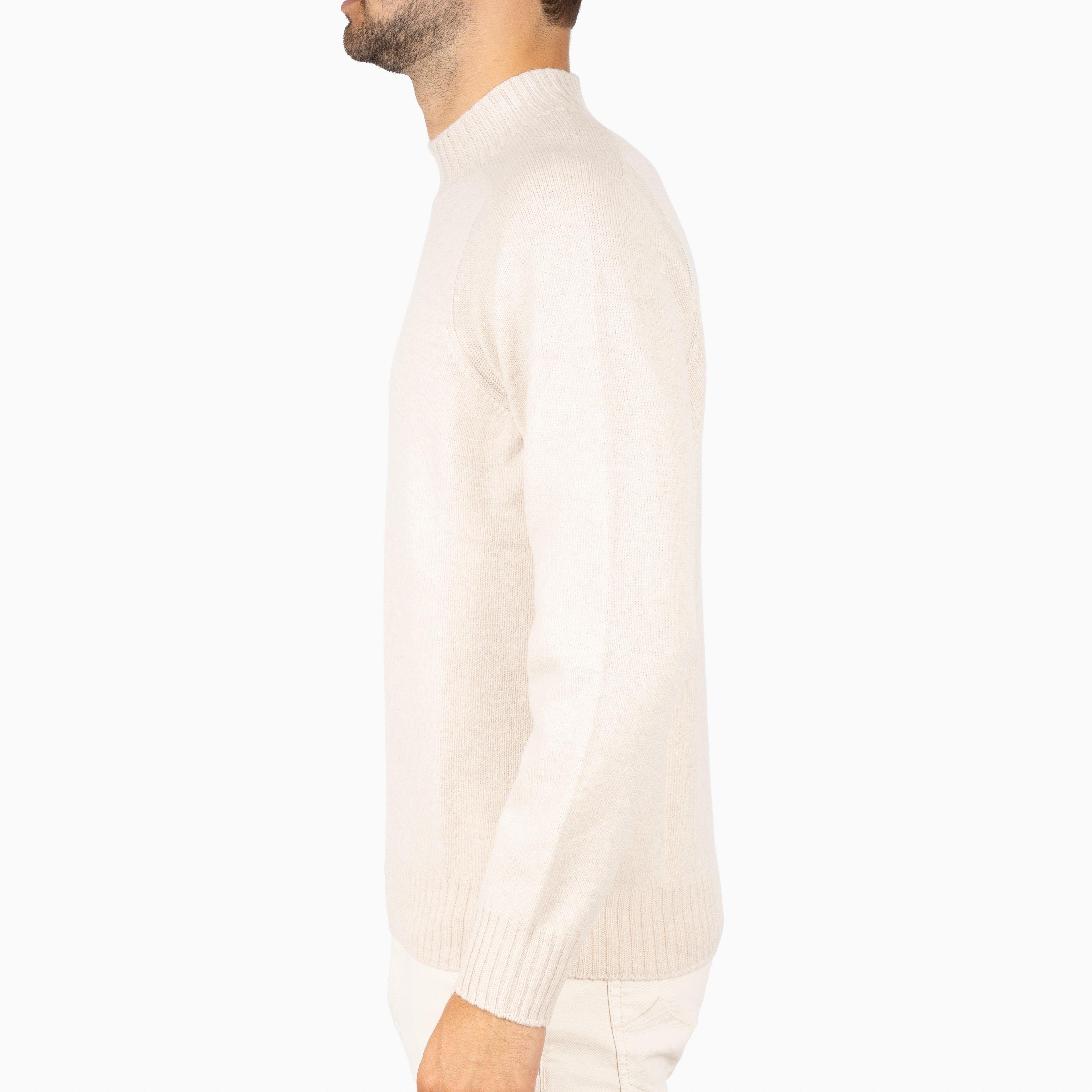 Gran Sasso Gebreide Turtleneck Trui Beige | Super Geelong