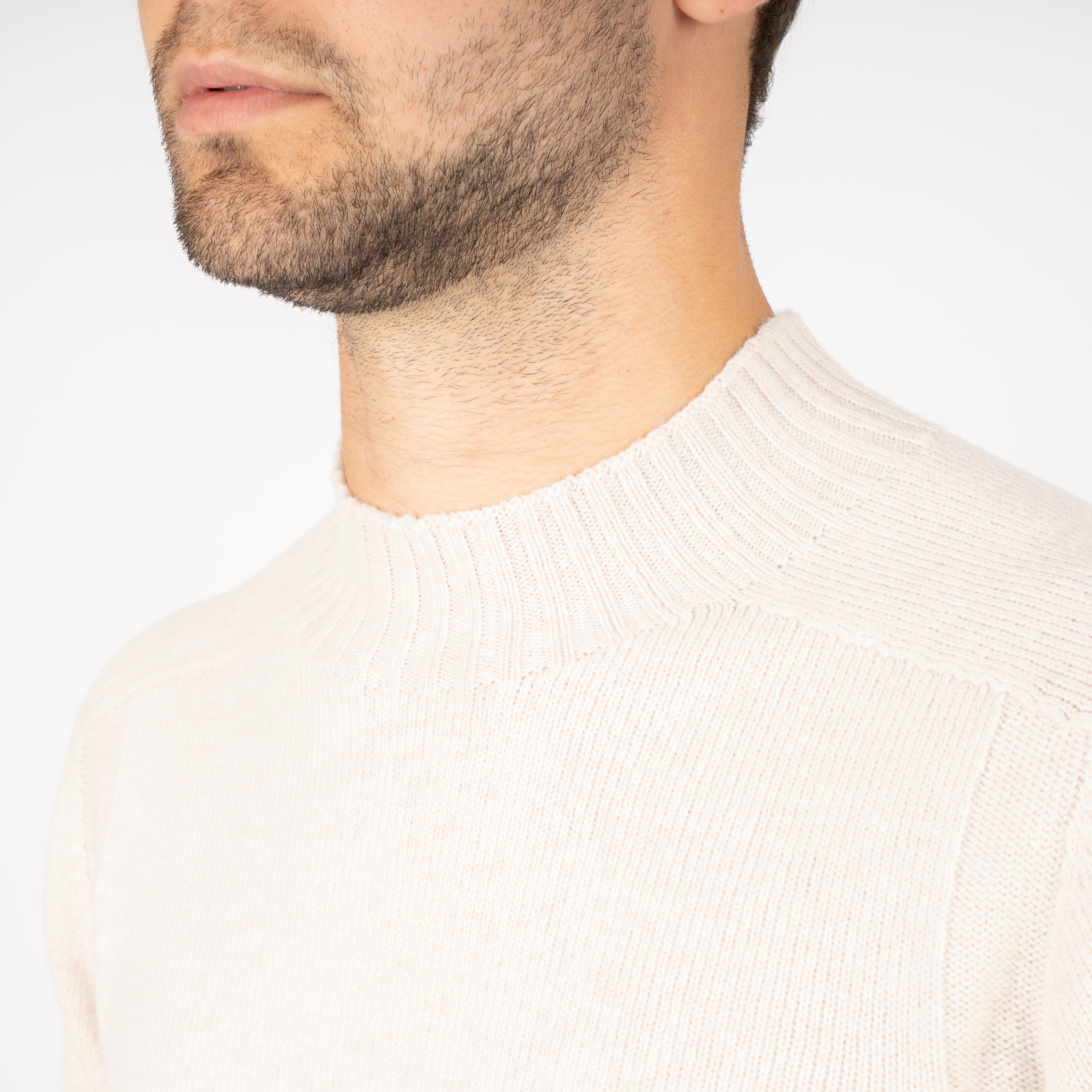 Gran Sasso Gebreide Turtleneck Trui Beige | Super Geelong