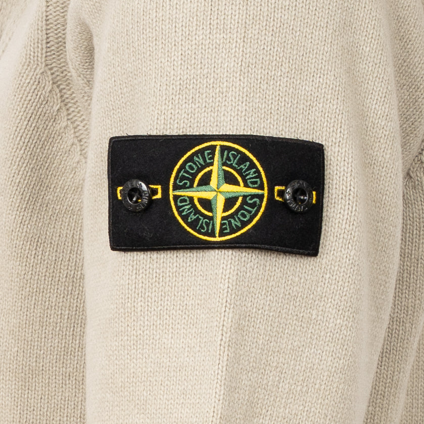 Stone Island Gebreide Trui met Knopenlijst Zand | Lambswool