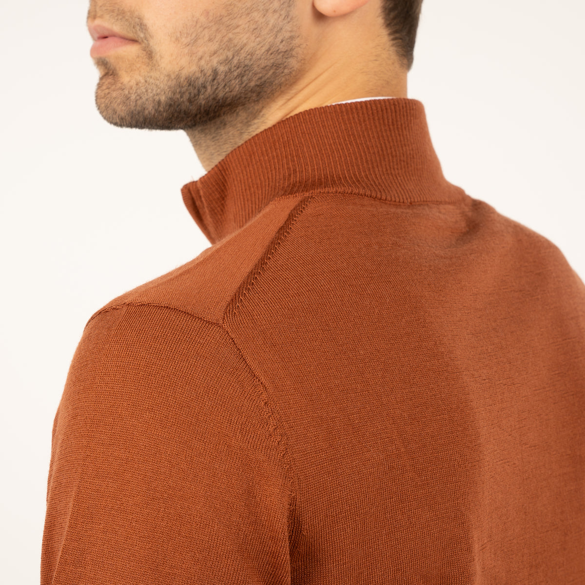 SEVEN DIALS Gebreide Trui met Rits Camel | Saul