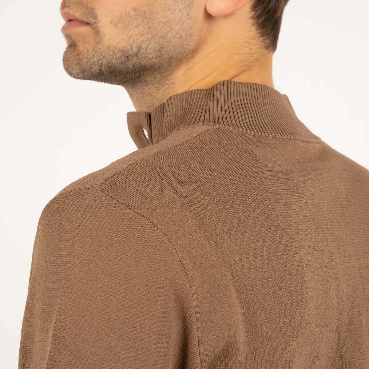 SEVEN DIALS Technische Trui met Knopenlijst Camel | Tila