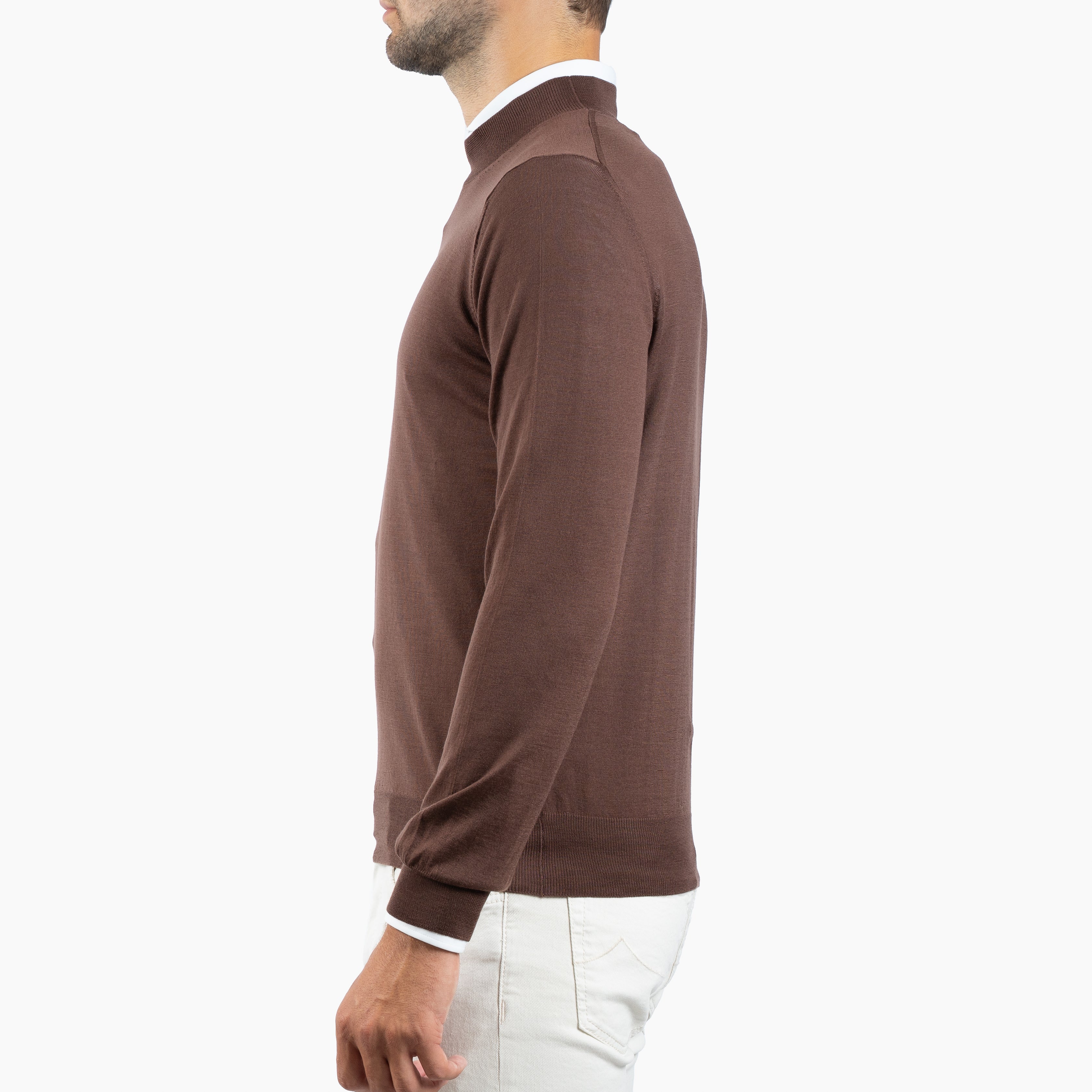 Gran Sasso Gebreide Turtleneck Trui Camel | Extrafine Merino