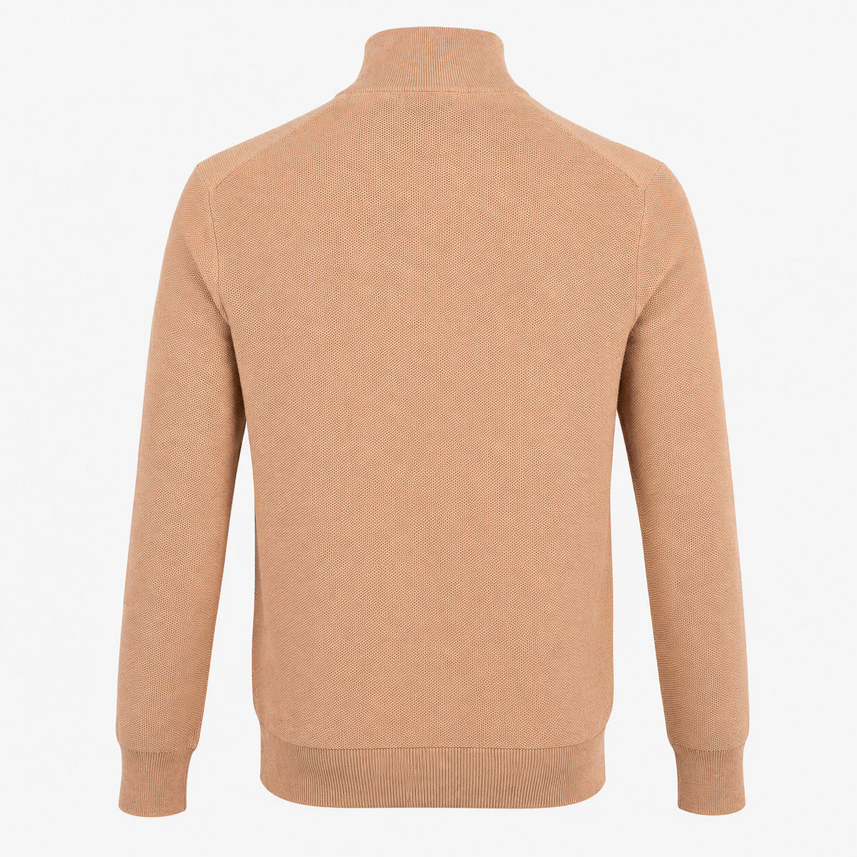 Ralph Lauren Gebreide Trui met Rits Camel | Mesh-Knit Cotton