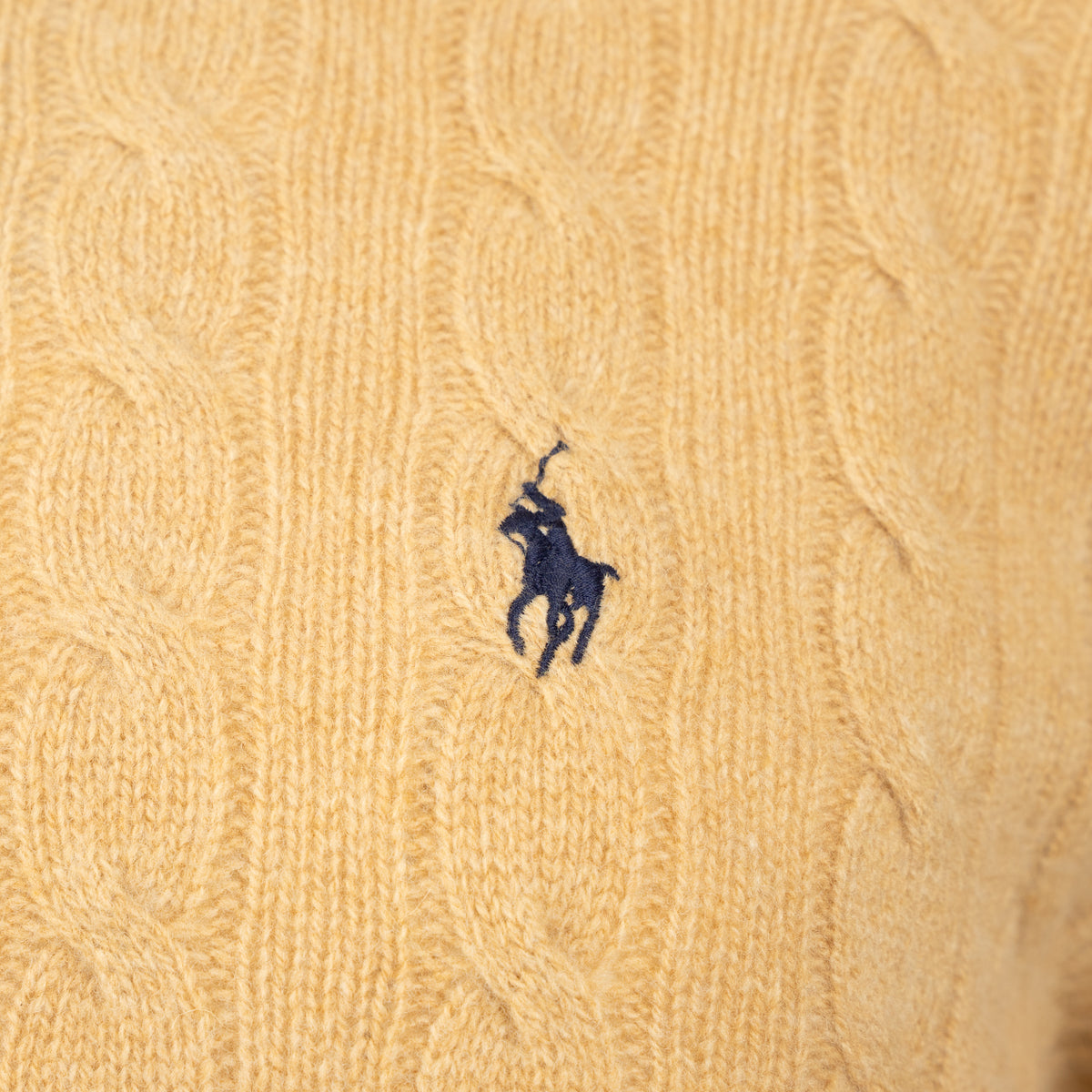 Ralph Lauren Gebreide Kabeltrui Camel | Cable-Knit
