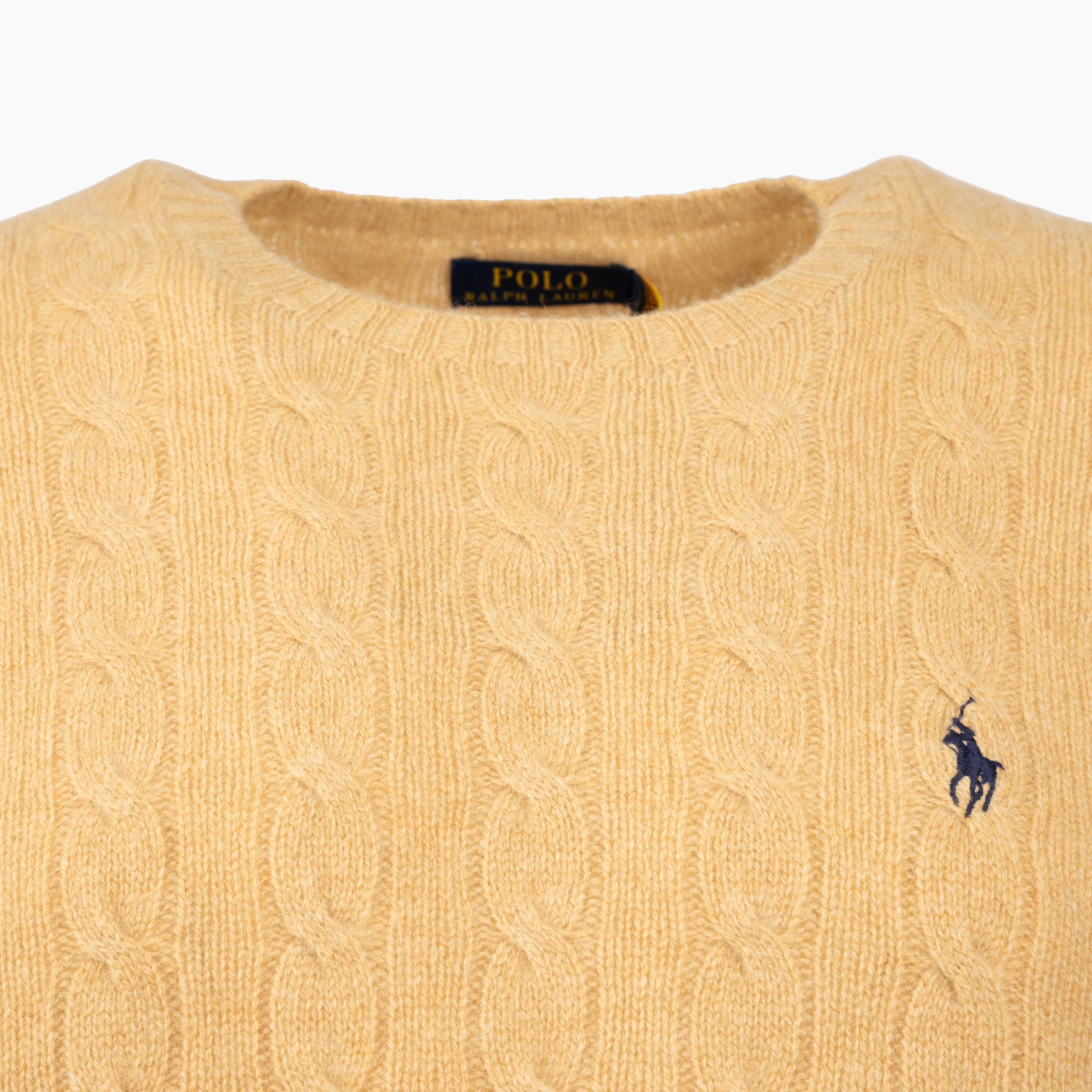 Ralph Lauren Gebreide Kabeltrui Camel | Cable-Knit