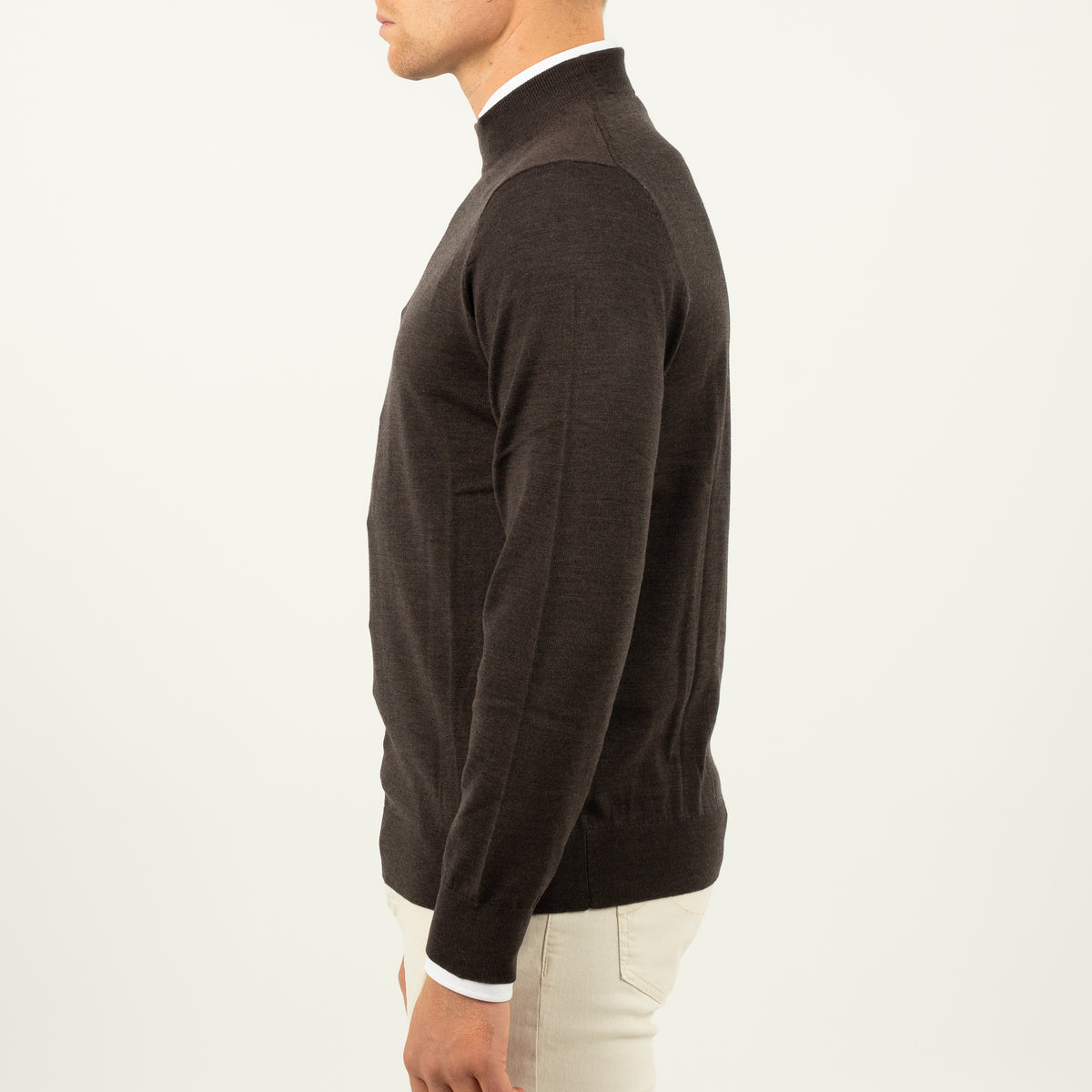 SEVEN DIALS Gebreide Turtleneck Trui Donkerbruin | Goy