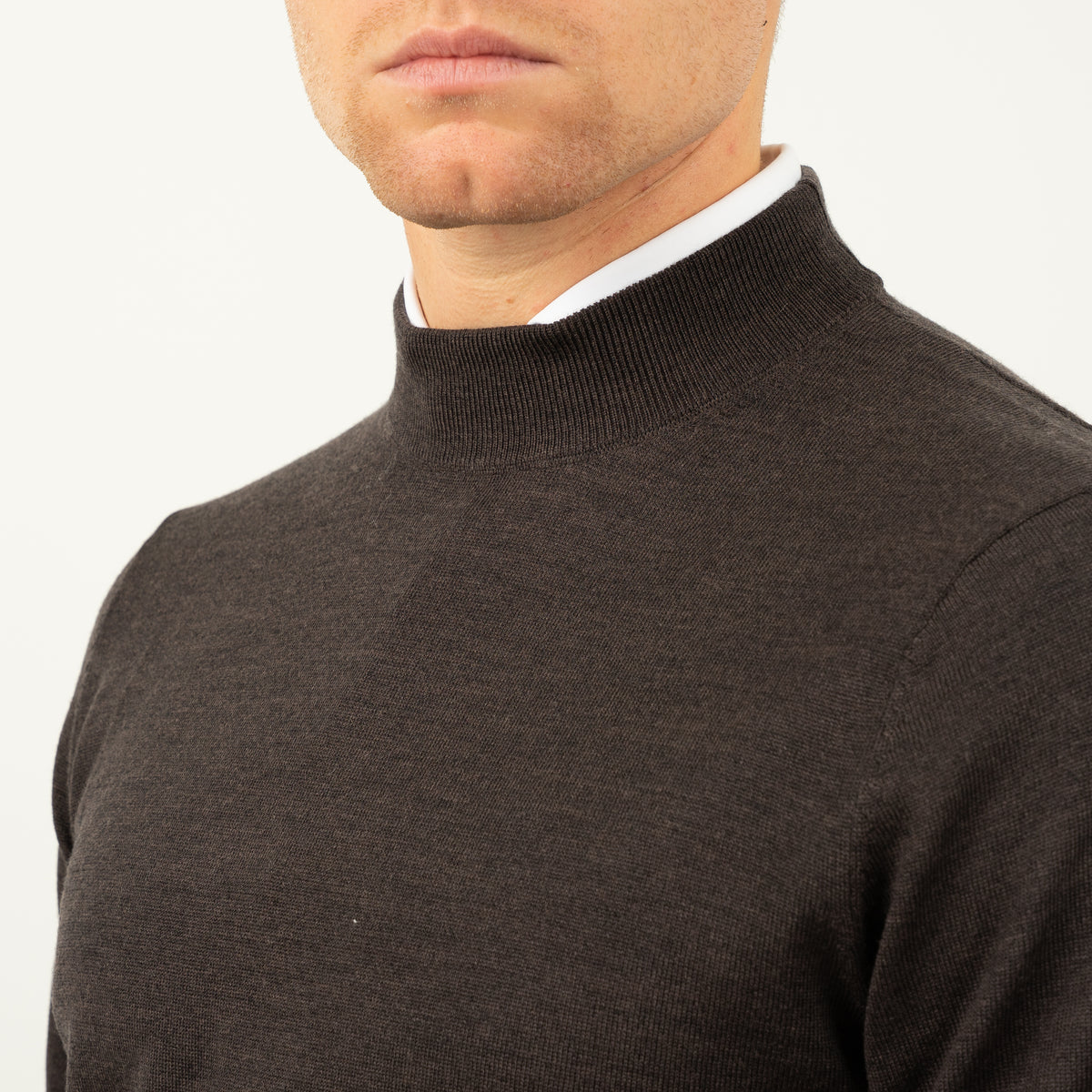 SEVEN DIALS Gebreide Turtleneck Trui Donkerbruin | Goy