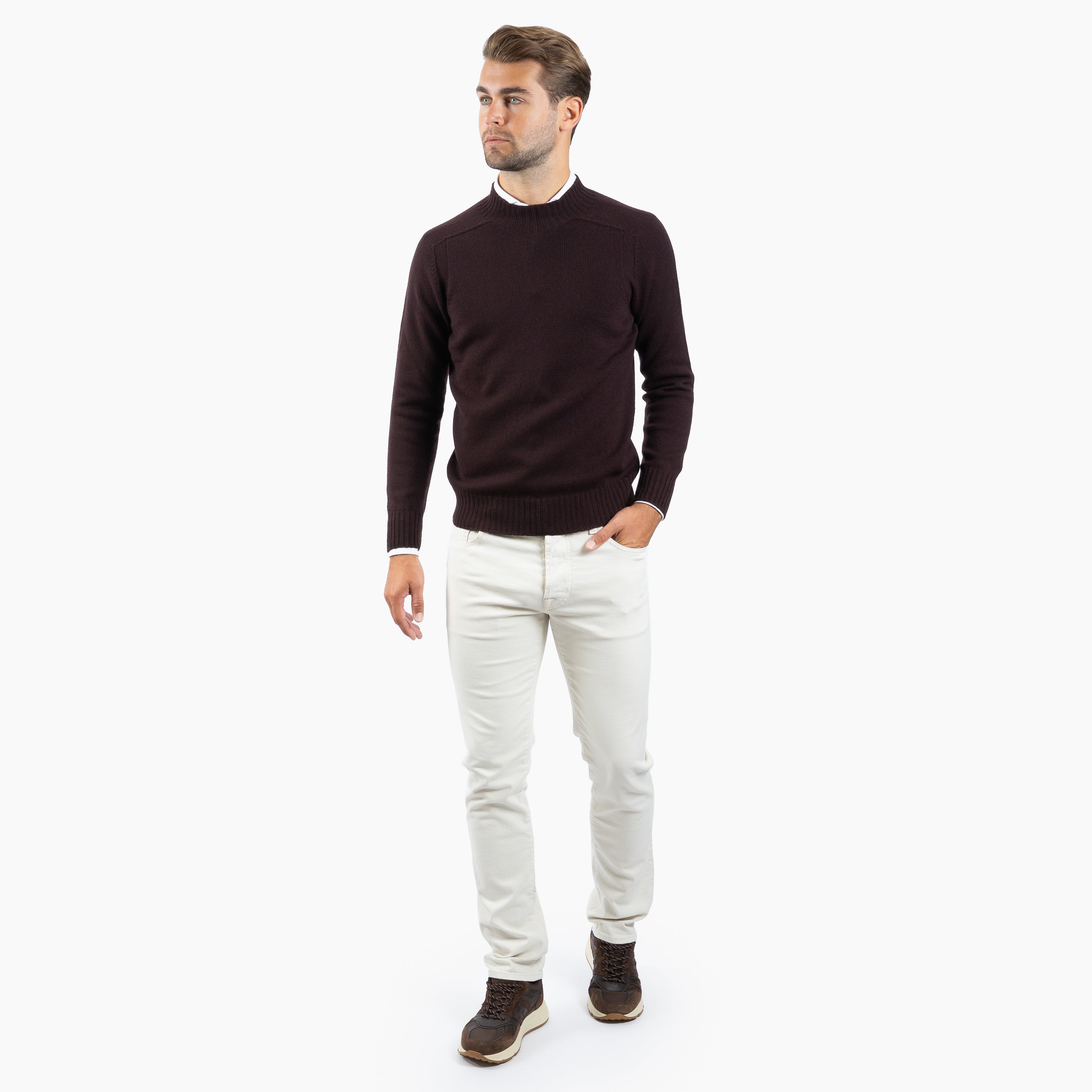 Gran Sasso Gebreide Turtleneck Trui Bruin | Super Geelong
