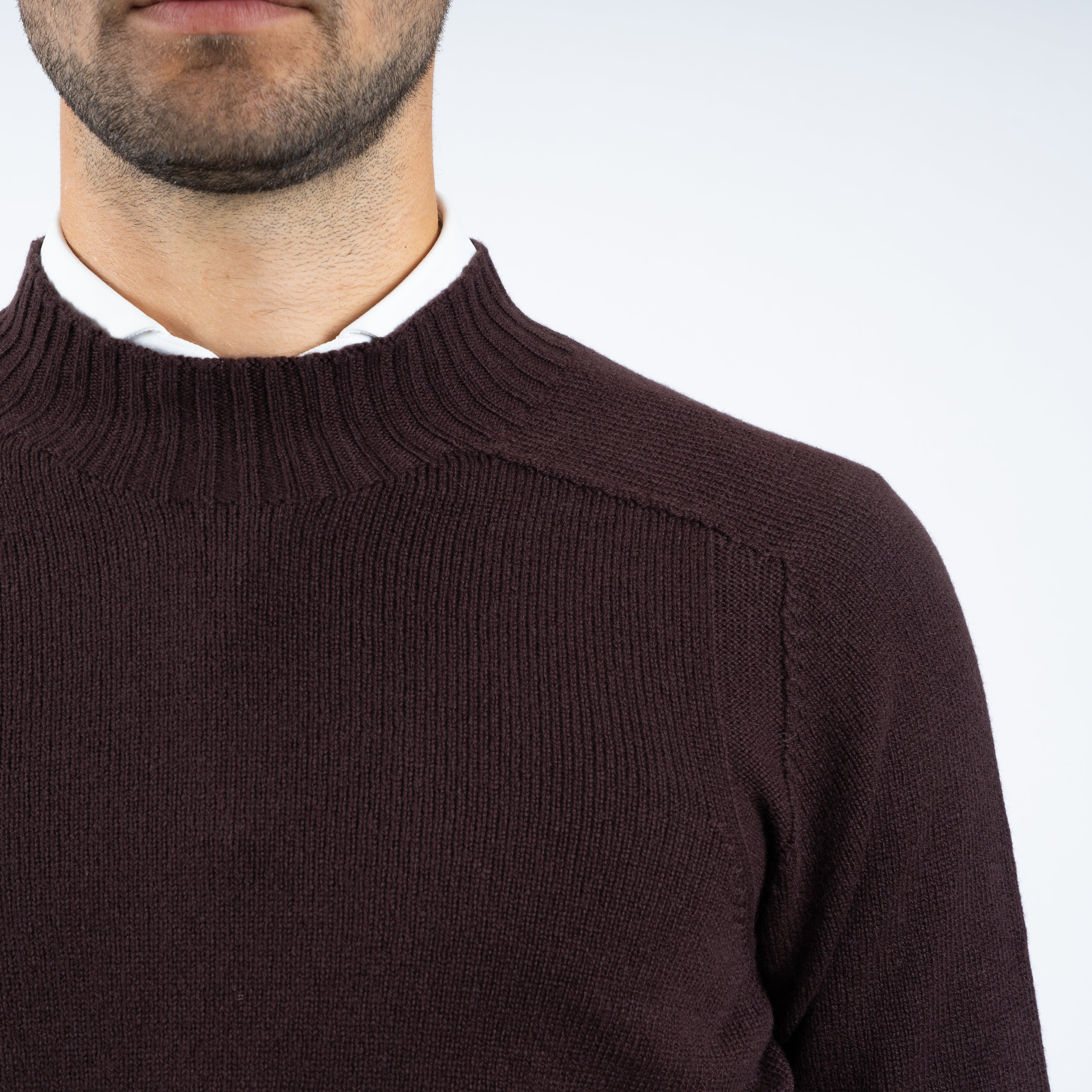 Gran Sasso Gebreide Turtleneck Trui Bruin | Super Geelong