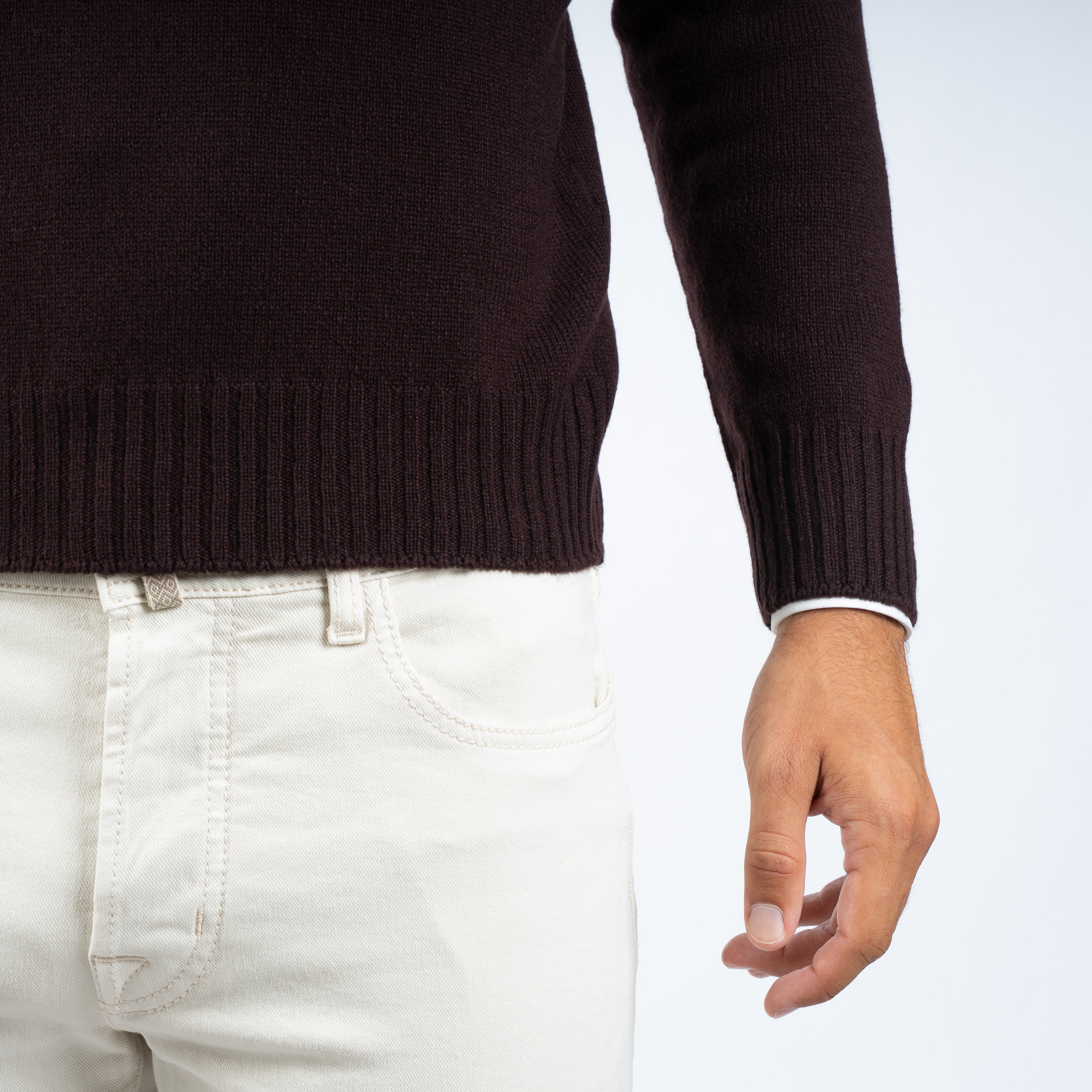 Gran Sasso Gebreide Turtleneck Trui Bruin | Super Geelong